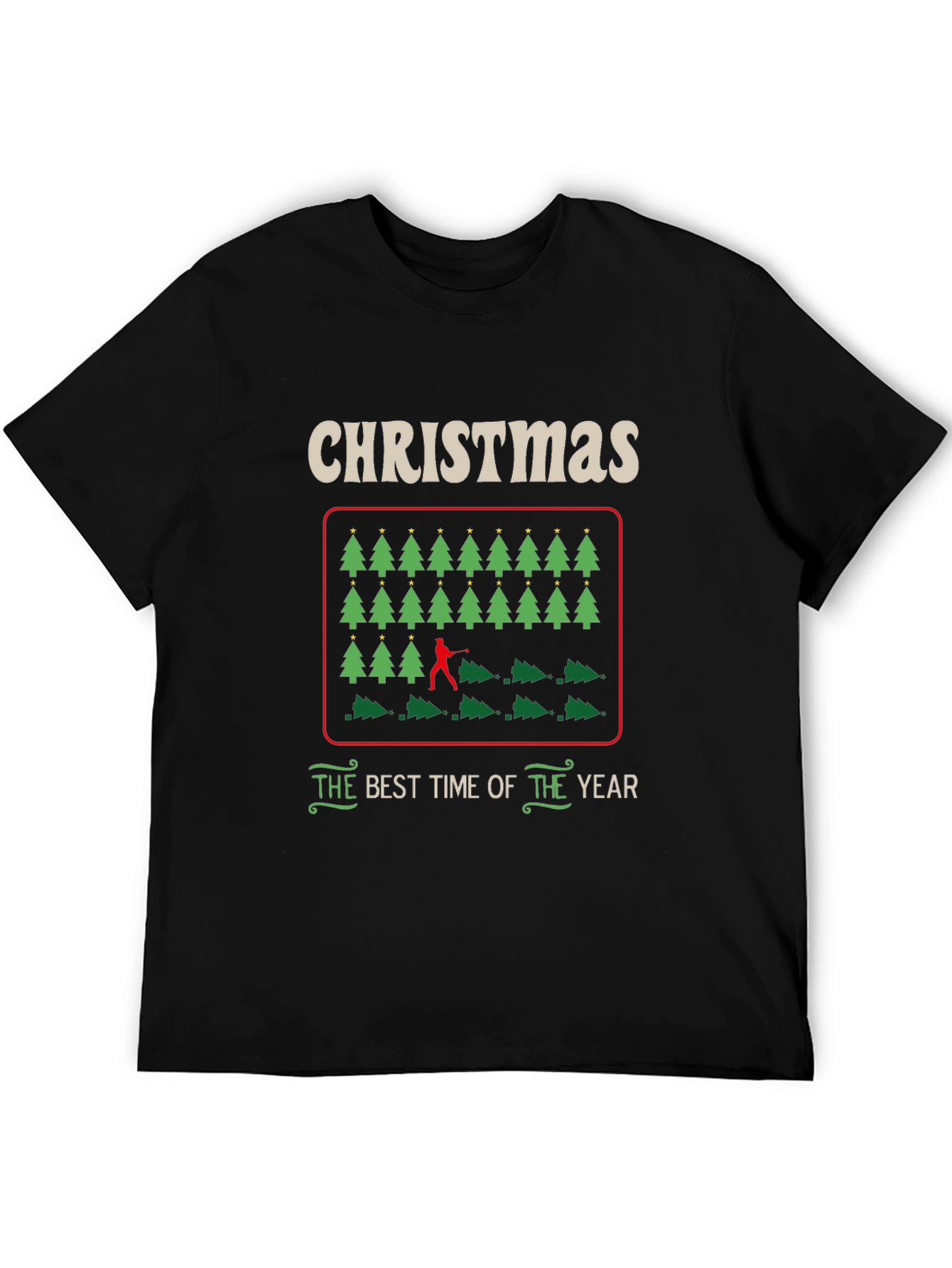 Christmas Tree Cutting Humor Tee