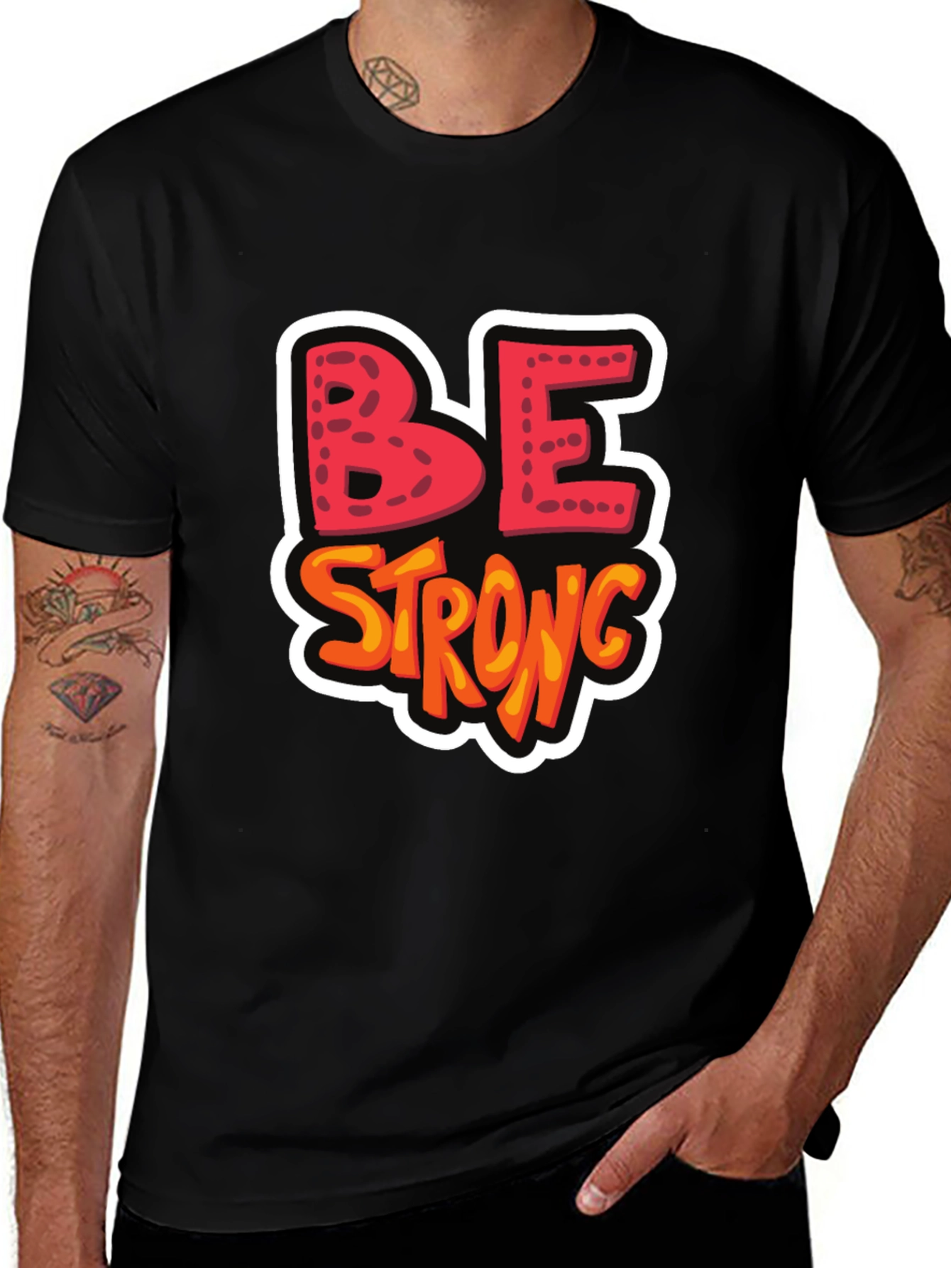 Be Strong Graphic Tee - Black