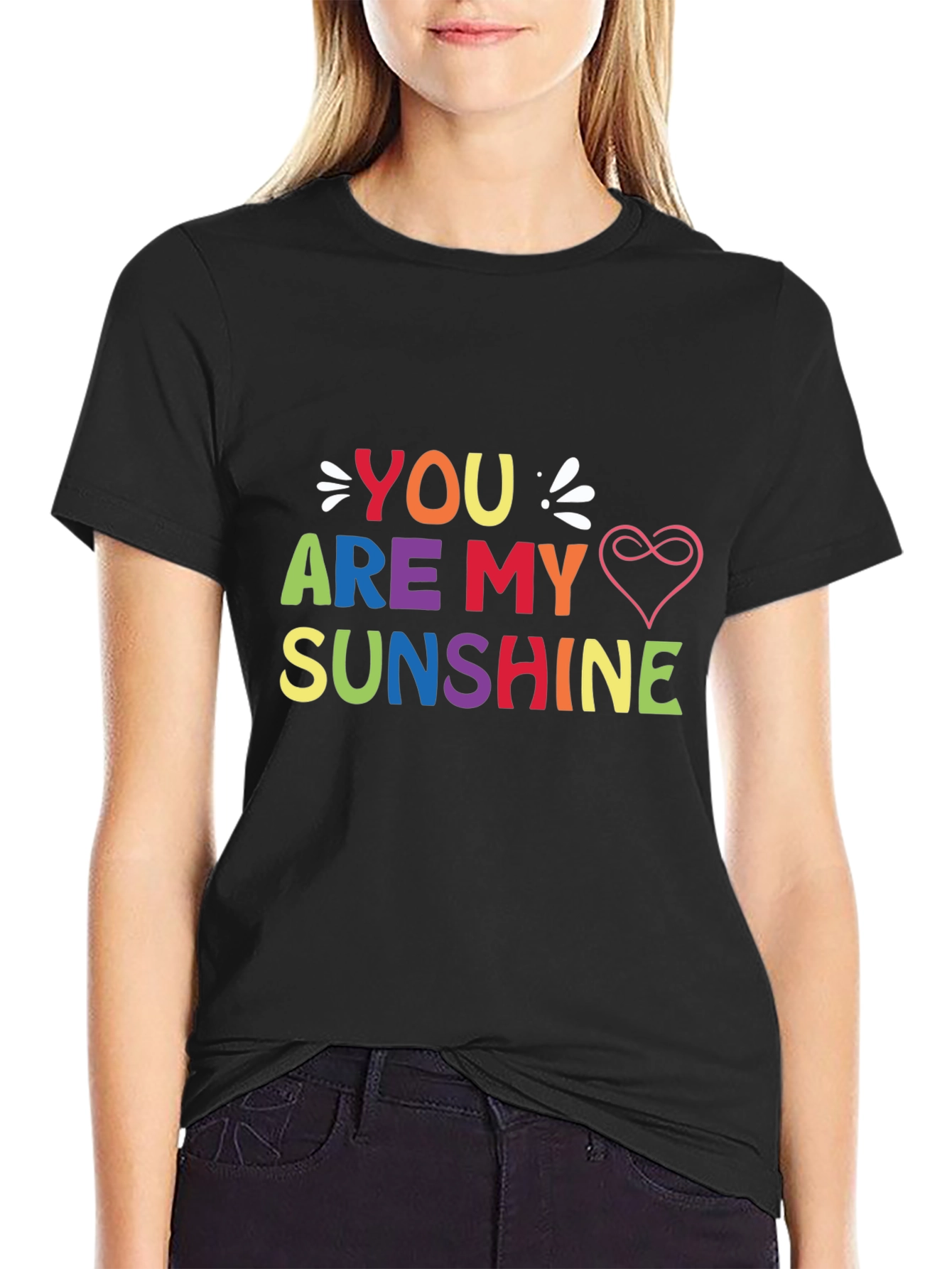 You Are My Sunshine Graphic Tee - Black