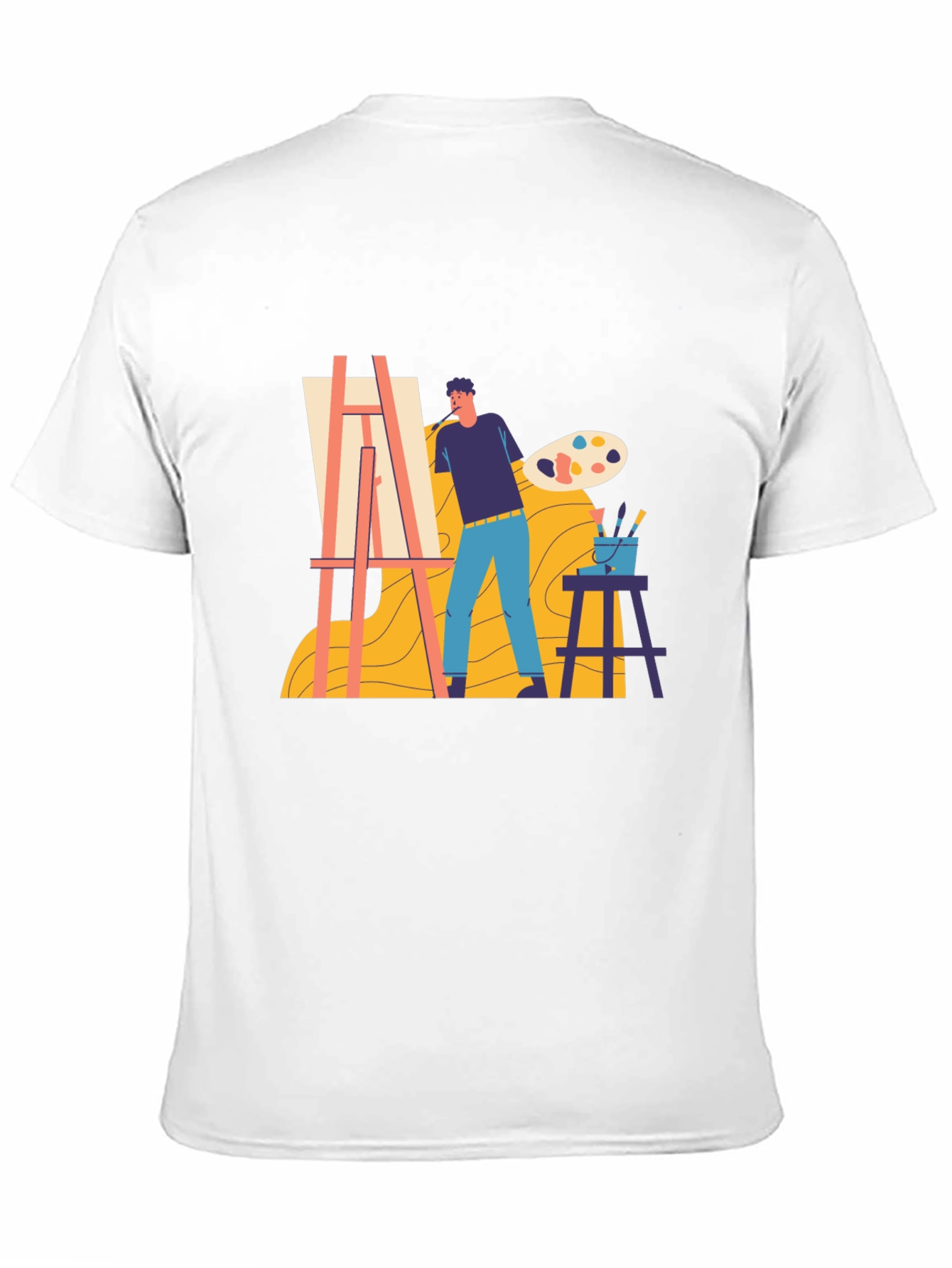 Artist Painting Graphic Tee - Creative Expression