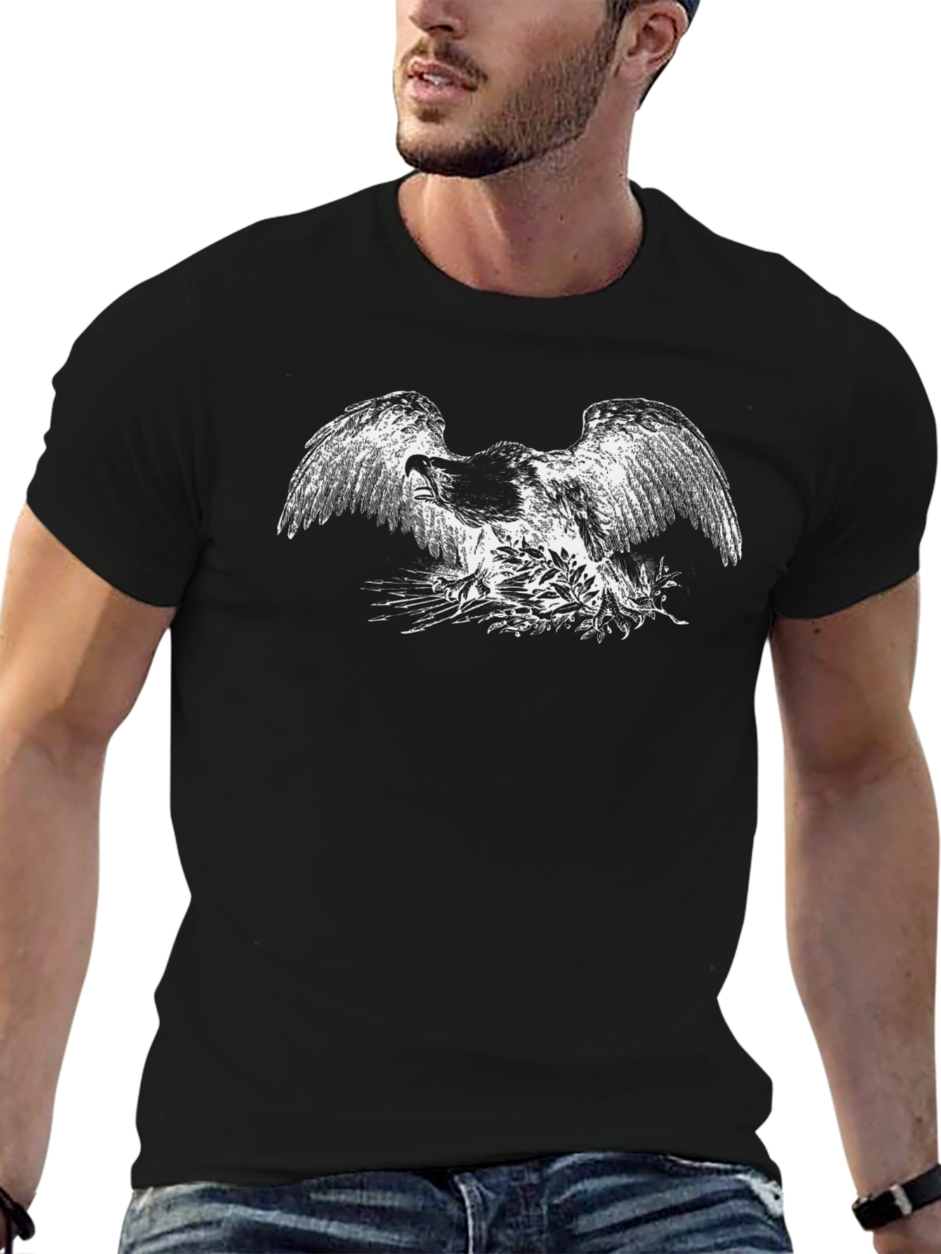 Black Eagle Graphic Tee - Menswear