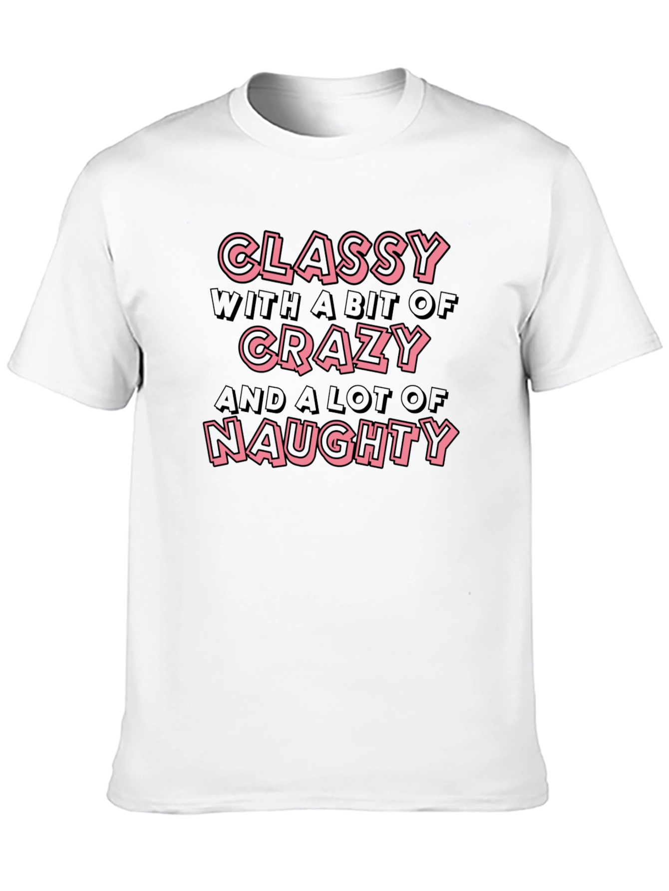 Classy Crazy Naughty Graphic Tee - Mens Black T-Shirt