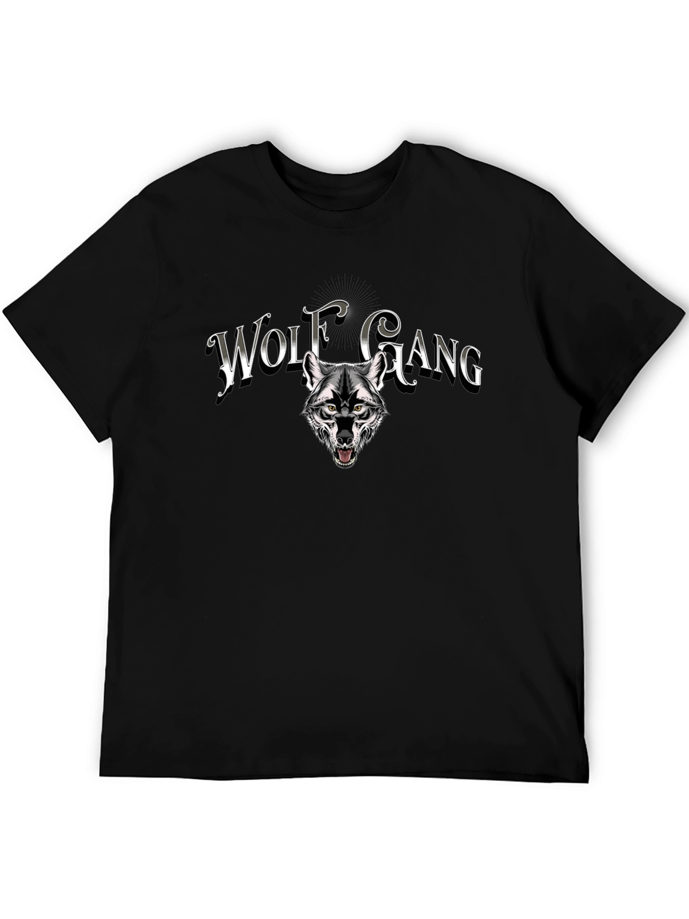Wolf Gang Graphic Print T-Shirt - Black