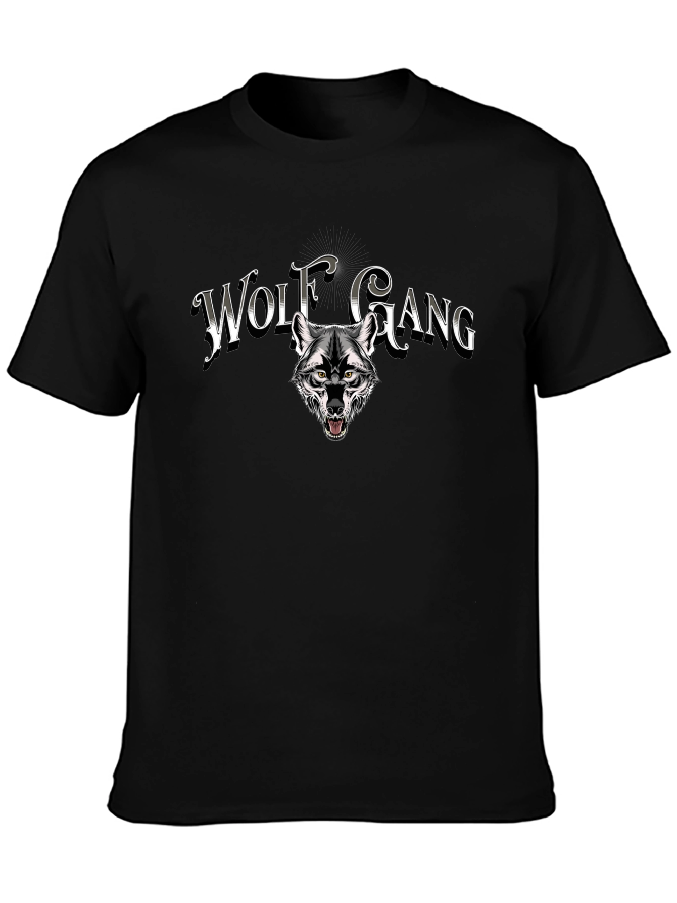 Wolf Gang Graphic Print T-Shirt - Black