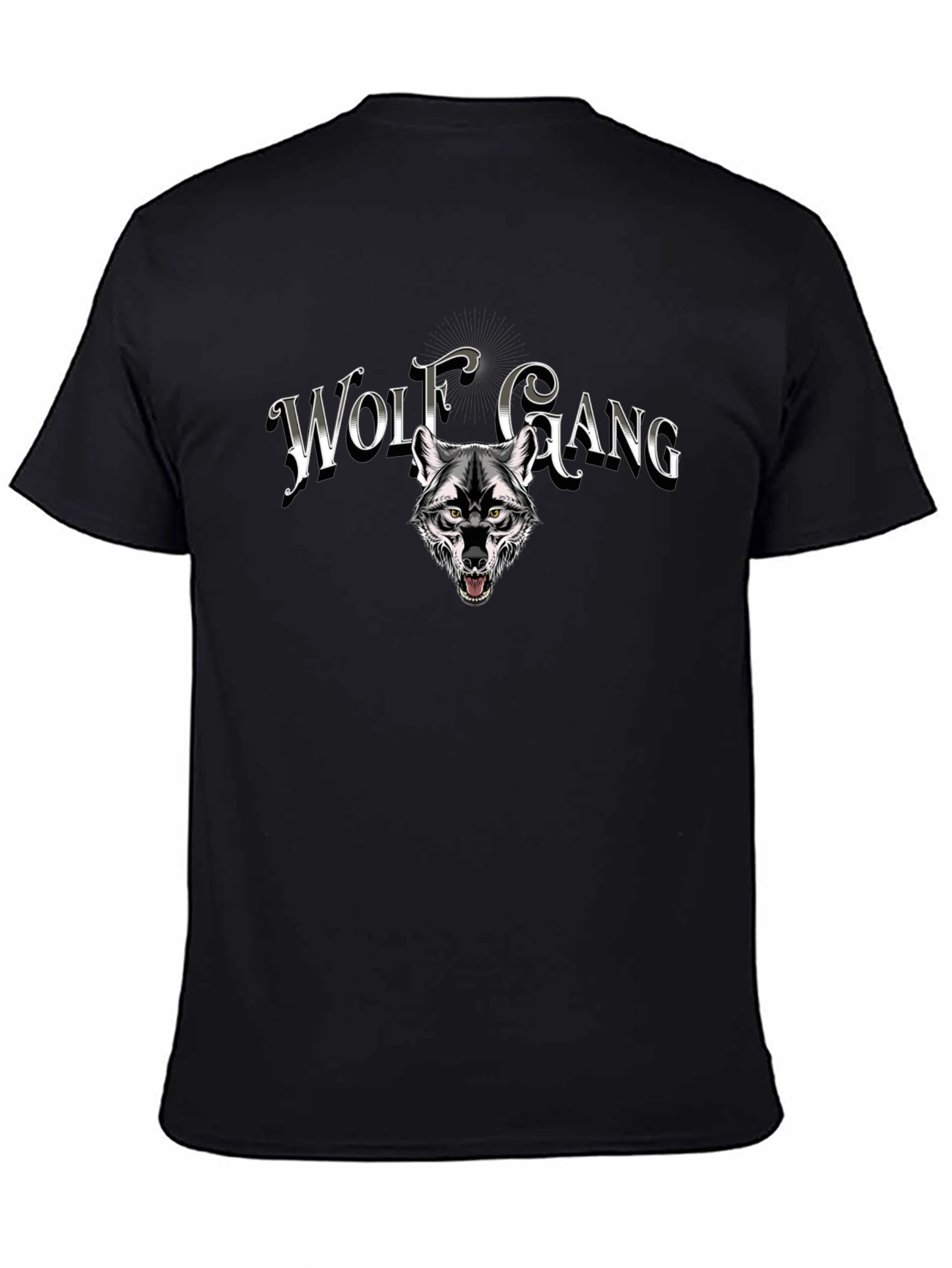 Wolf Gang Graphic Print T-Shirt - Black