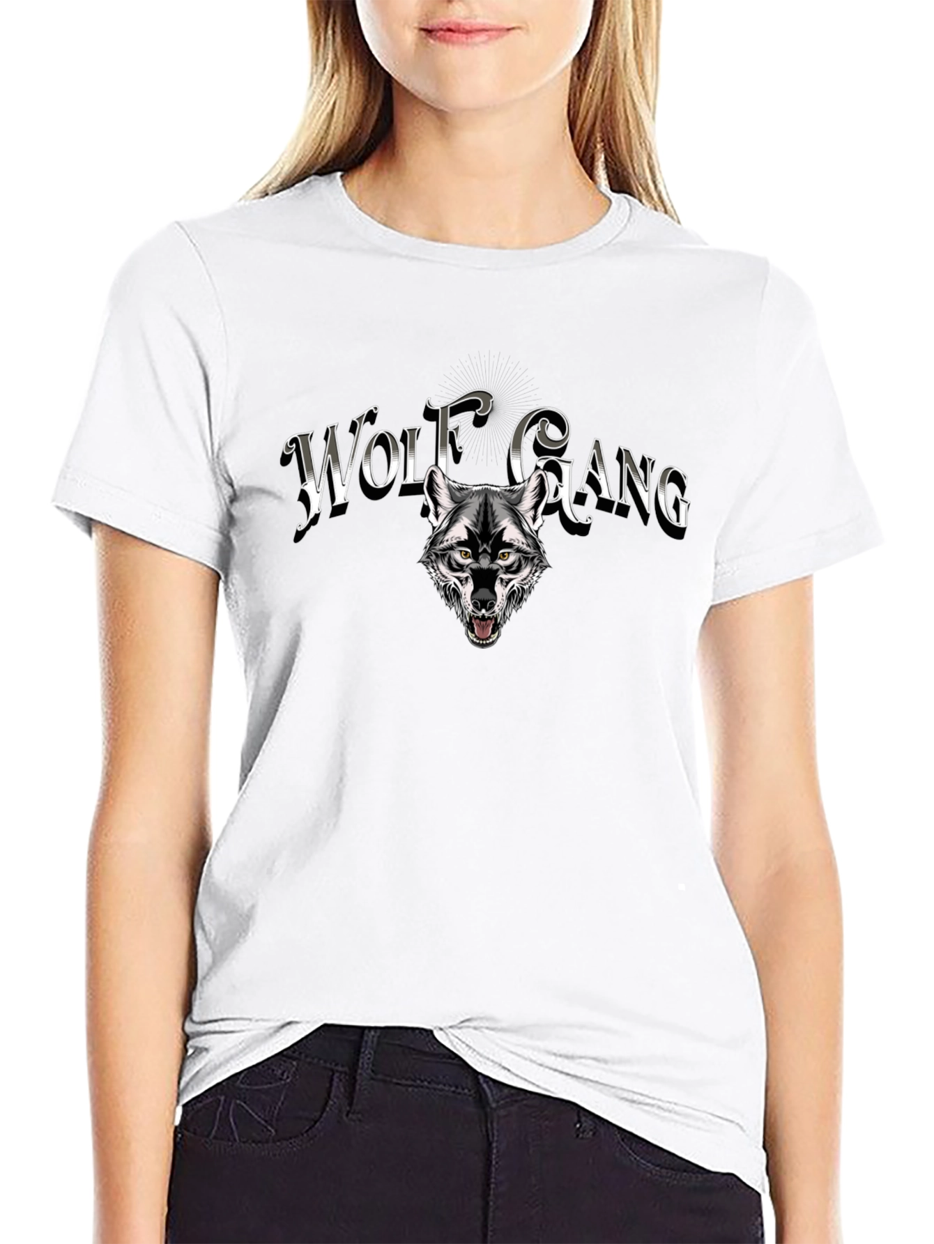 Wolf Gang Graphic Print T-Shirt - Black