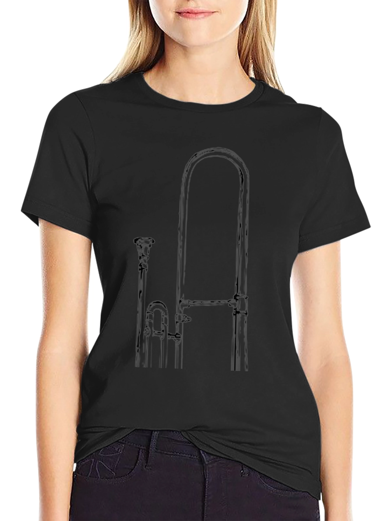 Trombone Graphic Black T-Shirt