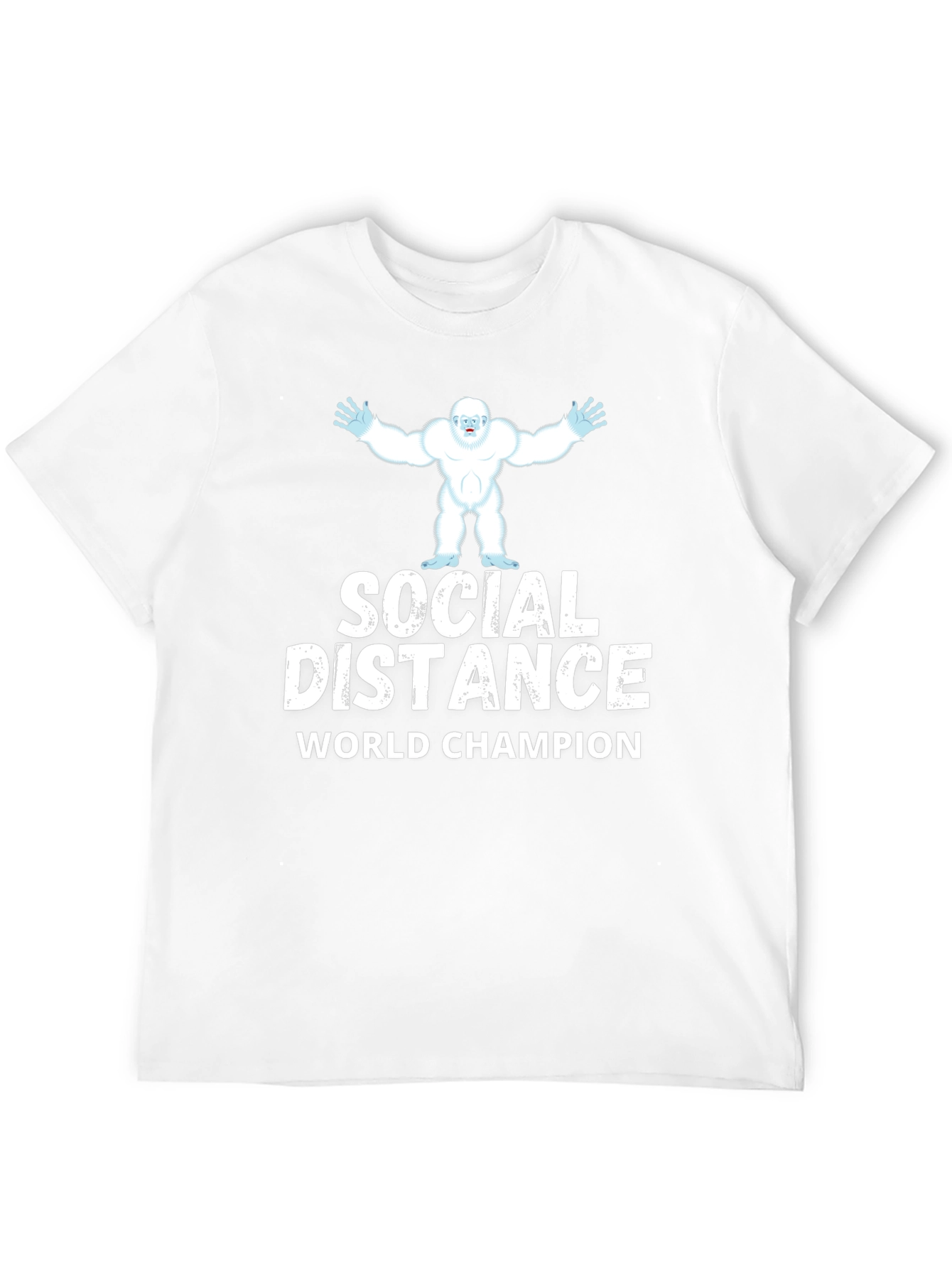 Social Distance World Champion Yeti Black T-Shirt