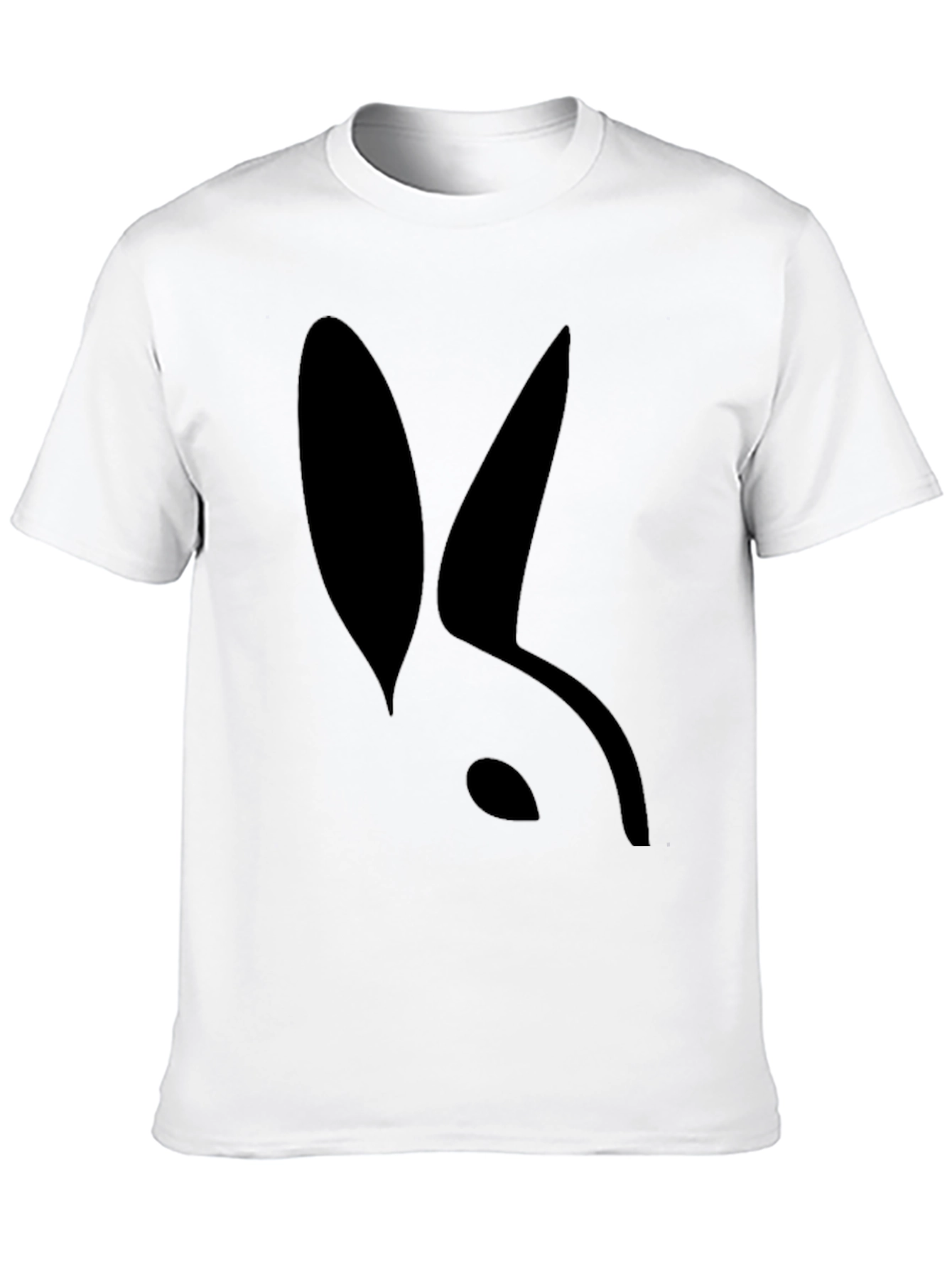 Modern Rabbit Silhouette Black T-Shirt
