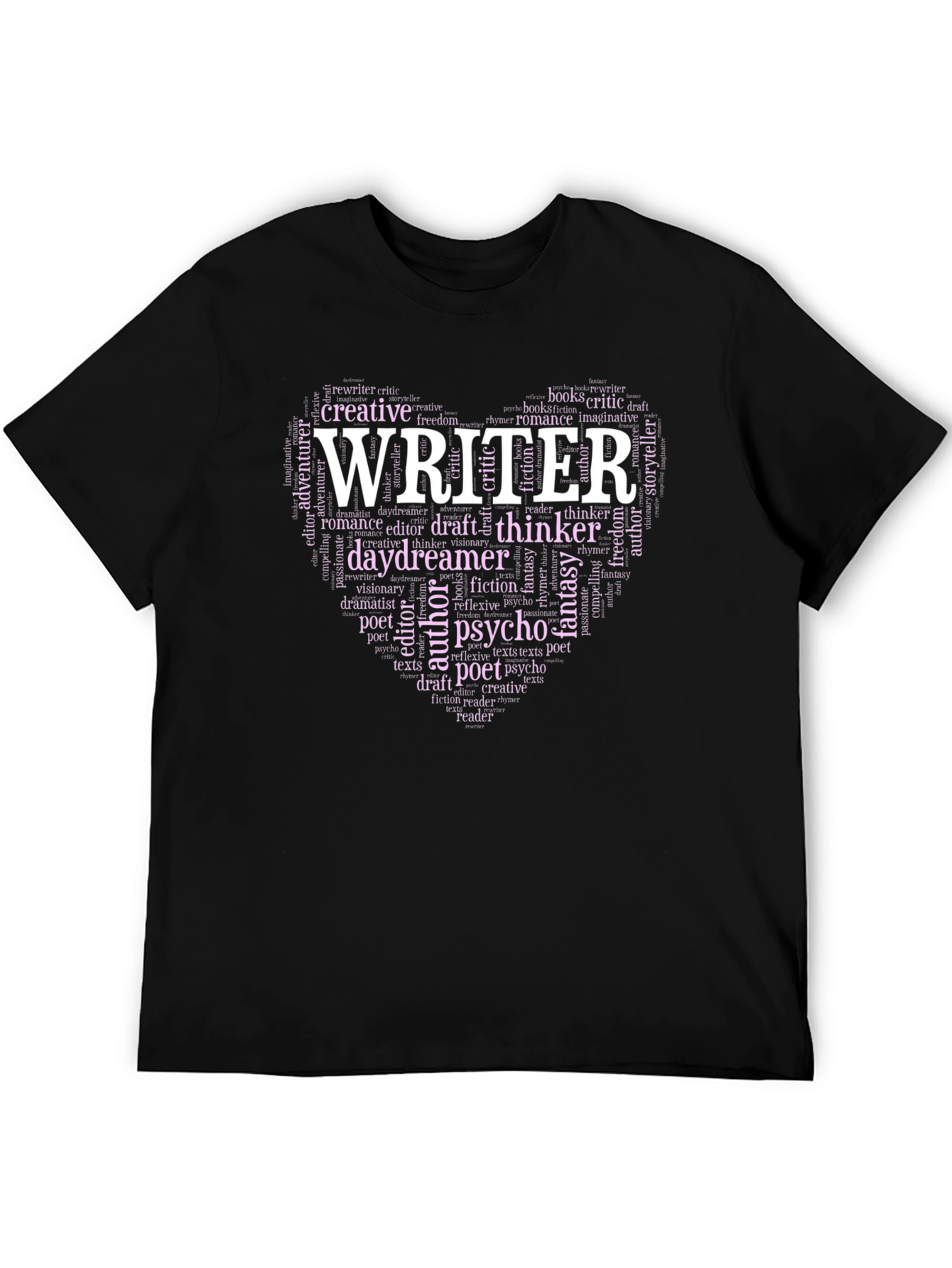 Writer Word Cloud Heart T-Shirt