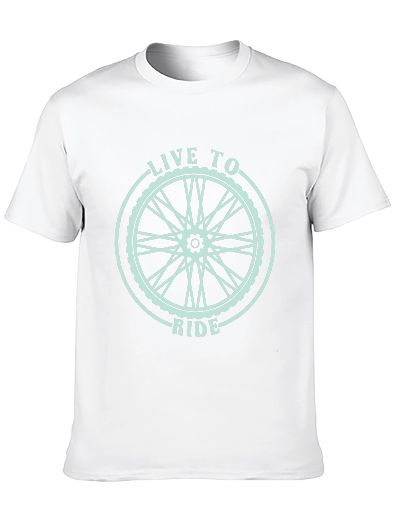Live to Ride Bicycle Wheel Graphic T-Shirt