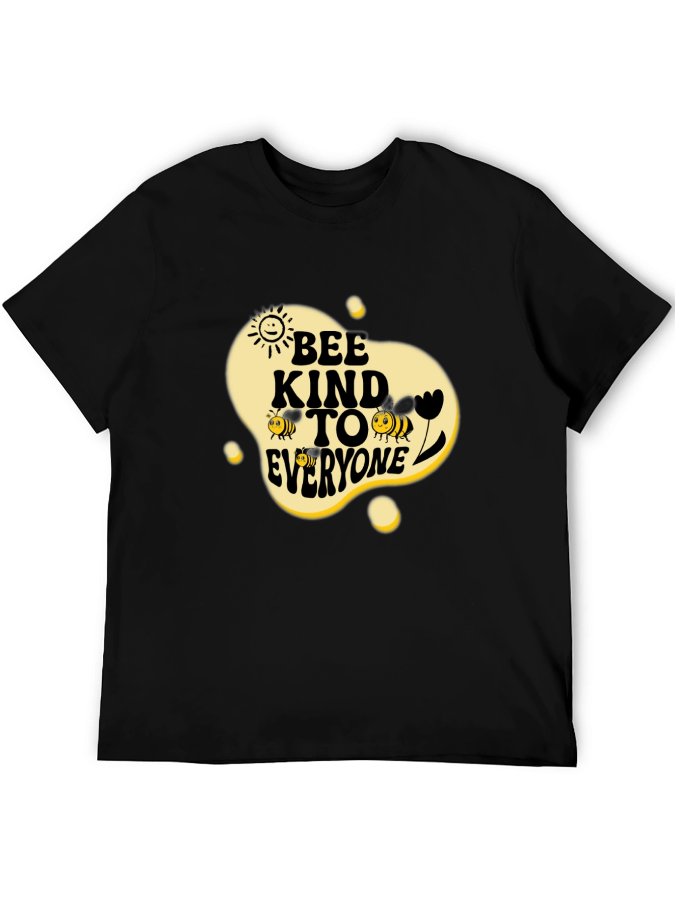Bee Kind To Everyone Black Graphic Tee