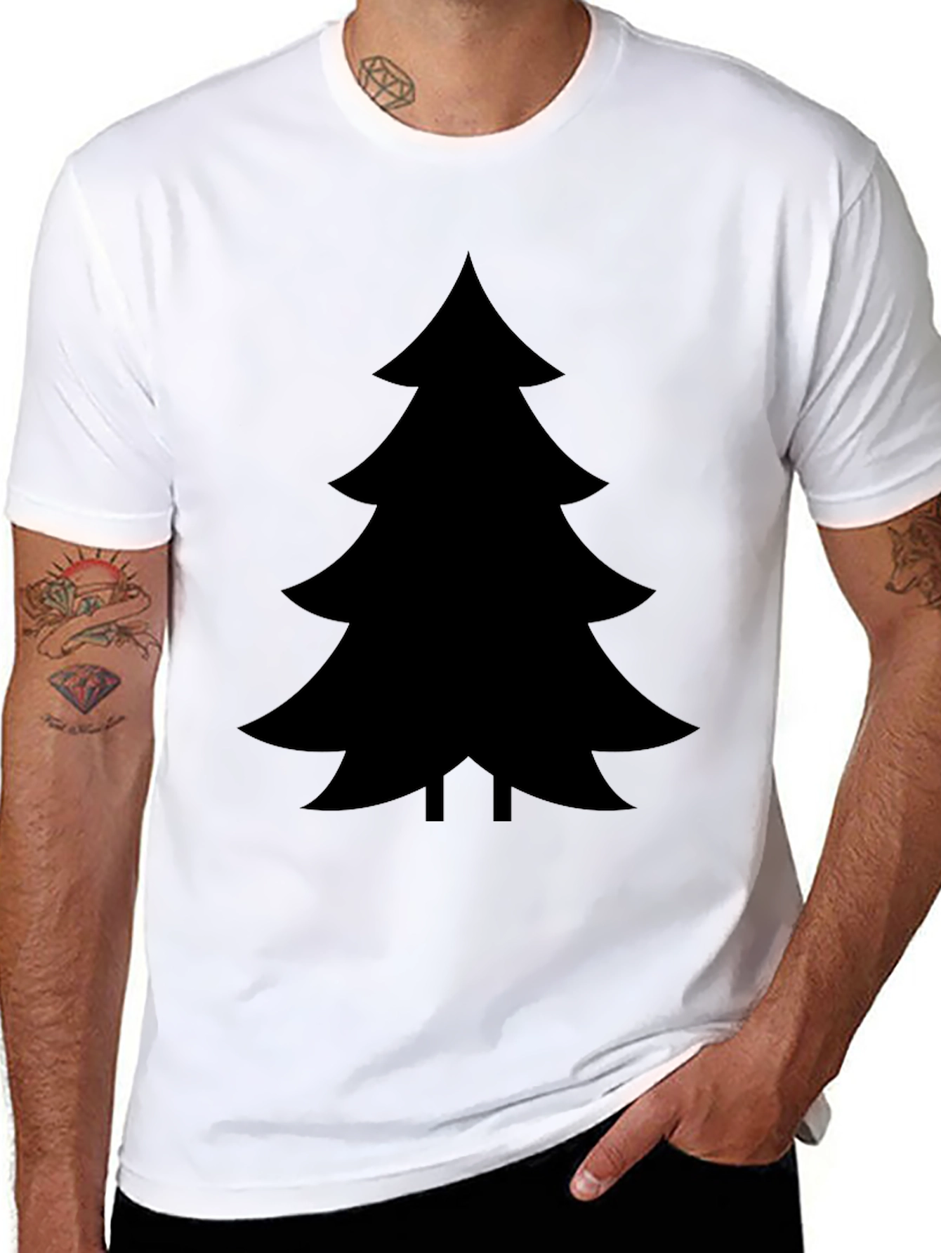 Christmas Tree Graphic Tee - Holiday Style
