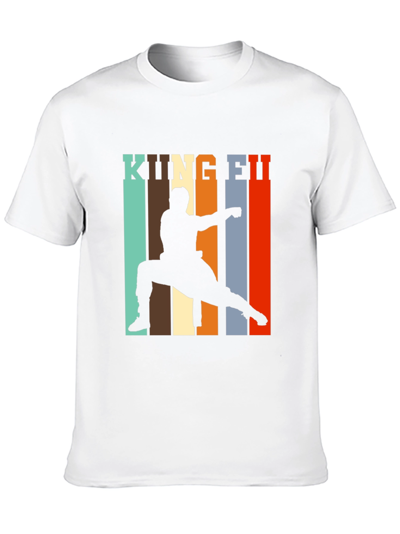 Kung Fu Silhouette Graphic Print Tee
