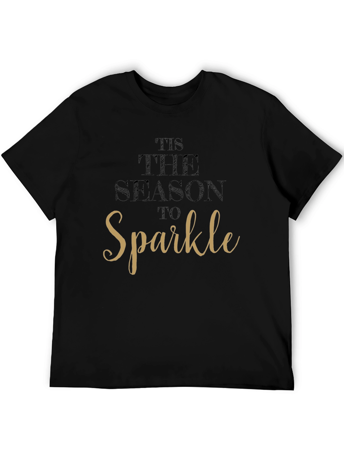 Tis the Season to Sparkle Black Graphic Tee