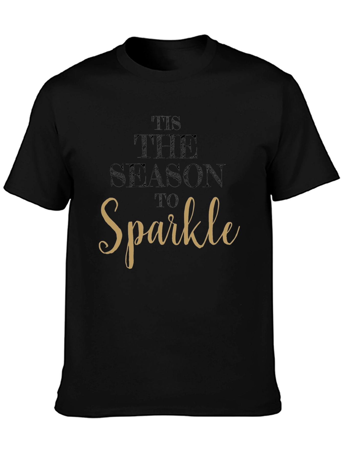 Tis the Season to Sparkle Black Graphic Tee