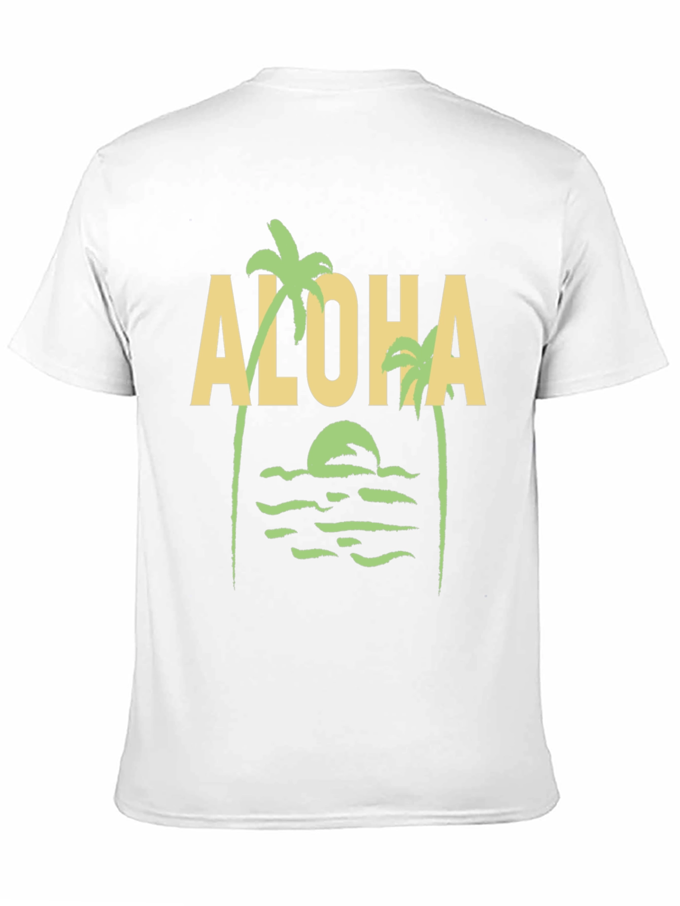 Aloha Palm Tree Graphic Tee - Black