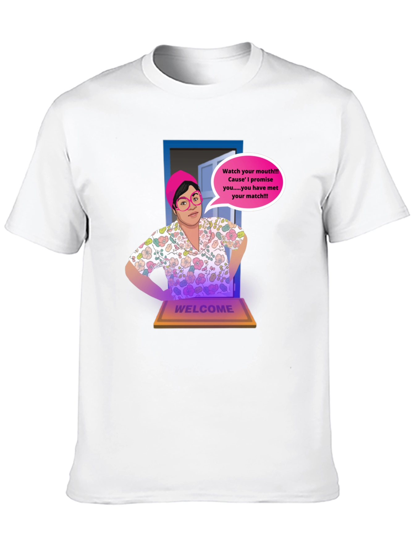 Humorous Watch Your Mouth Graphic Tee