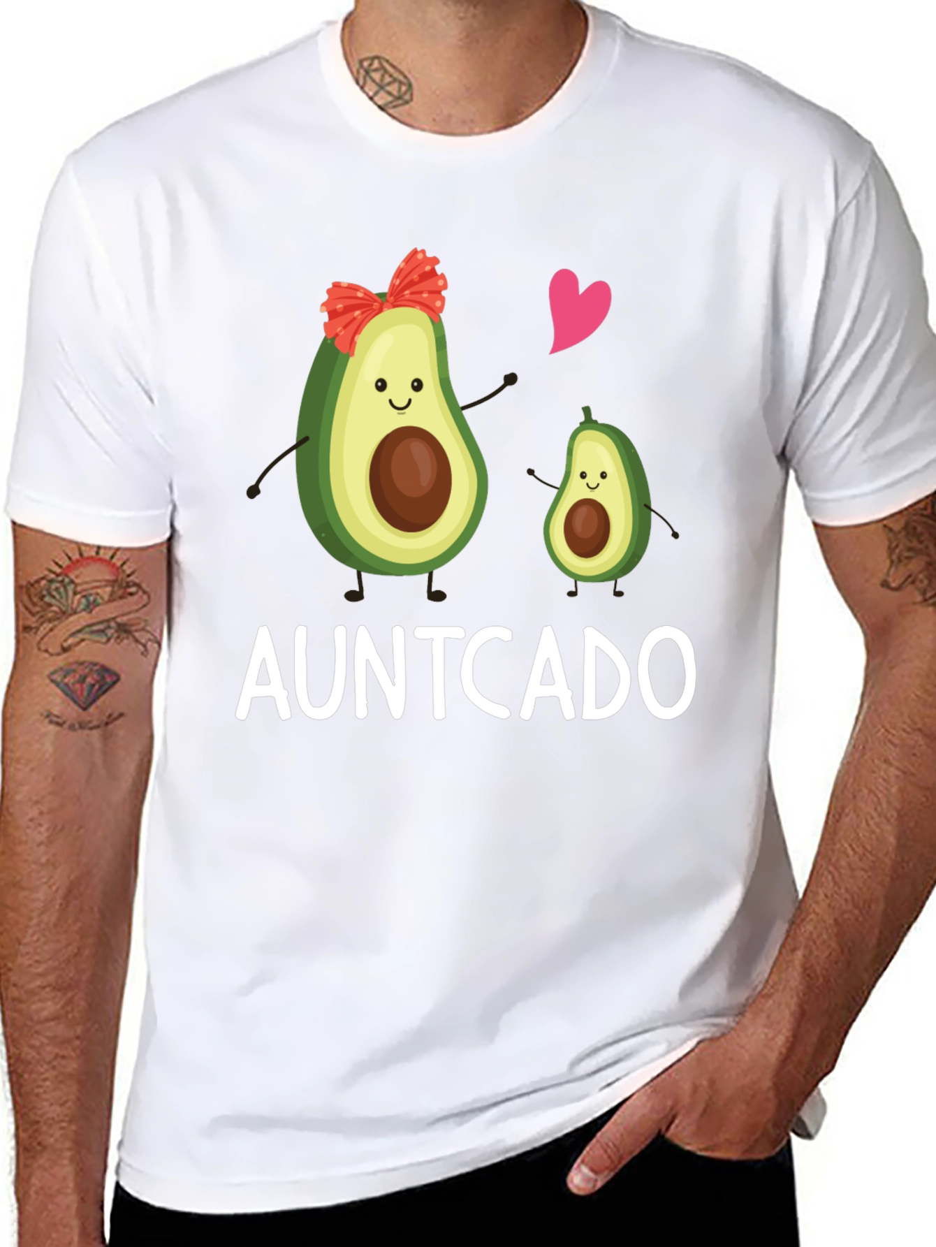 Auntcado Avocado Graphic T-Shirt - Aunt Avocado Gift