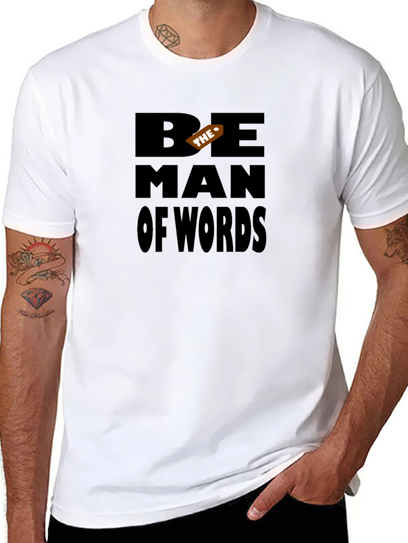 Be The Man of Words Black Graphic Tee