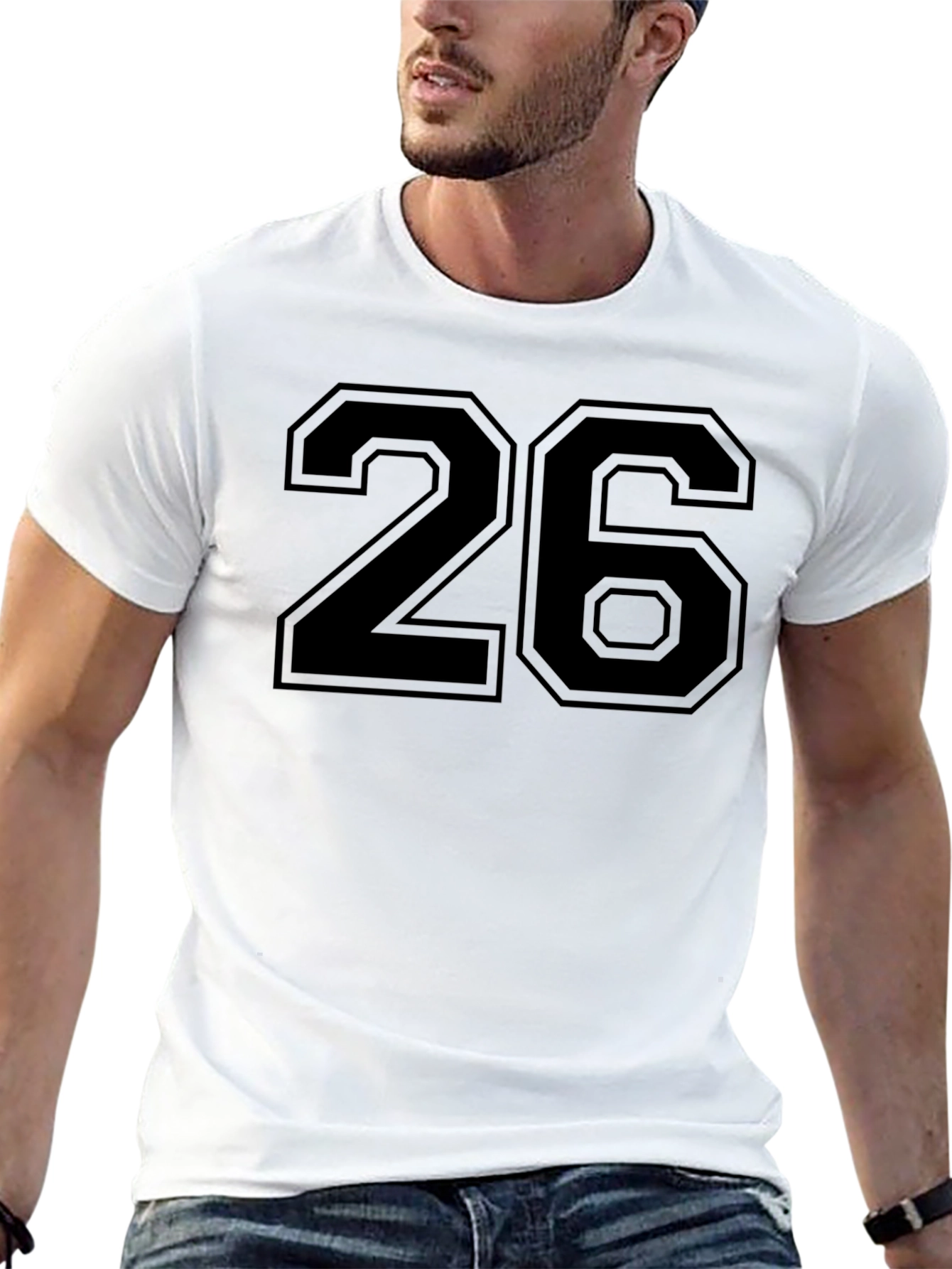 Number 26 Black Graphic Tee Shirt