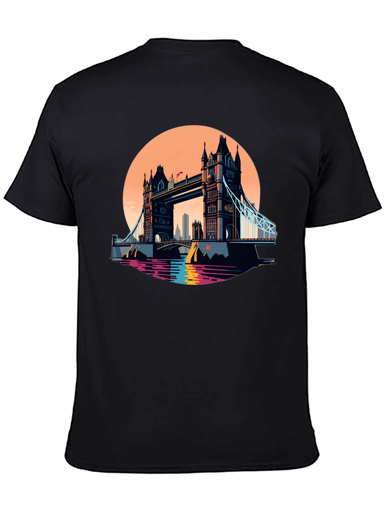 Tower Bridge London Graphic Tee - Retro Cityscape Shirt