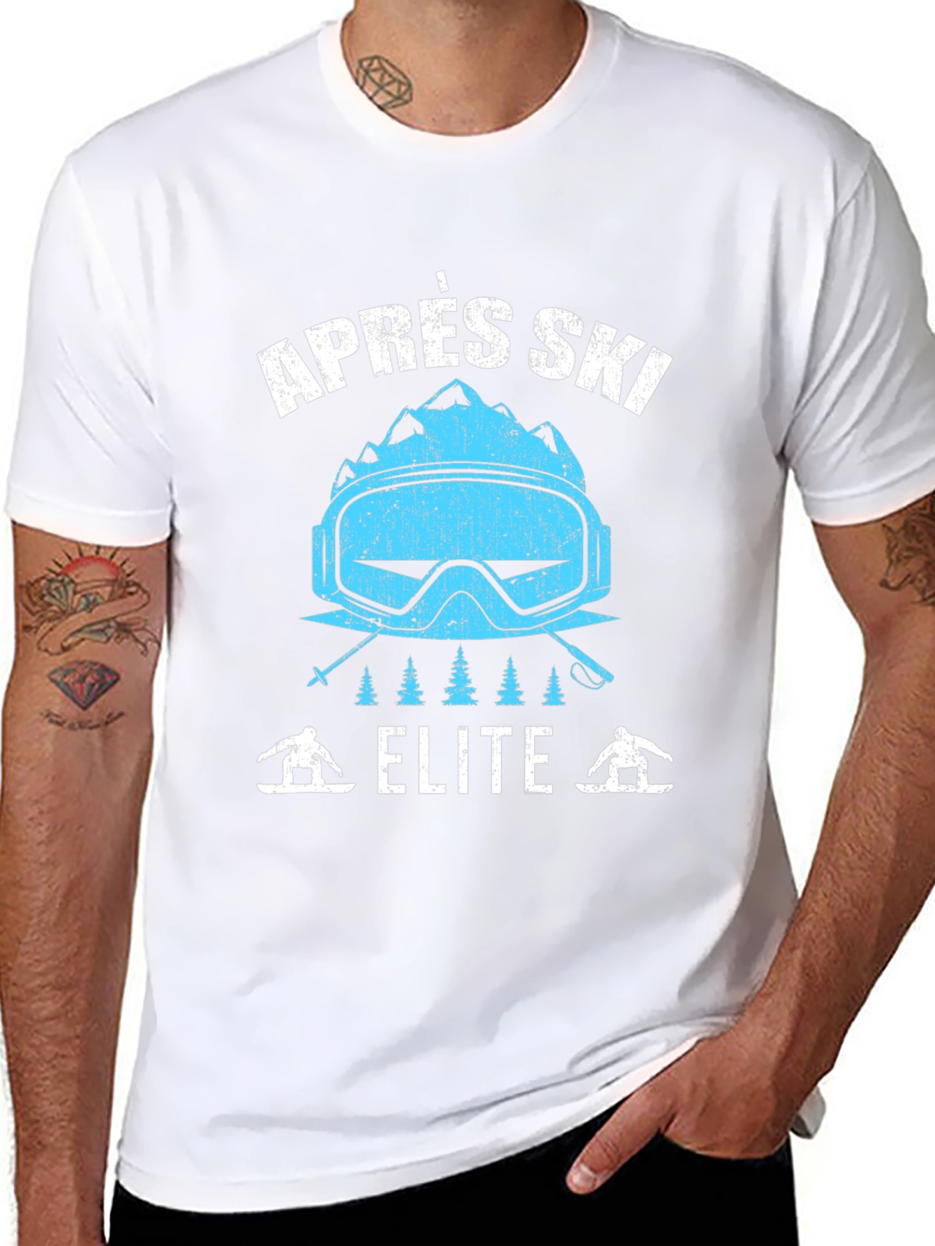 Après Ski Elite Graphic Tee - Black Cotton T-Shirt