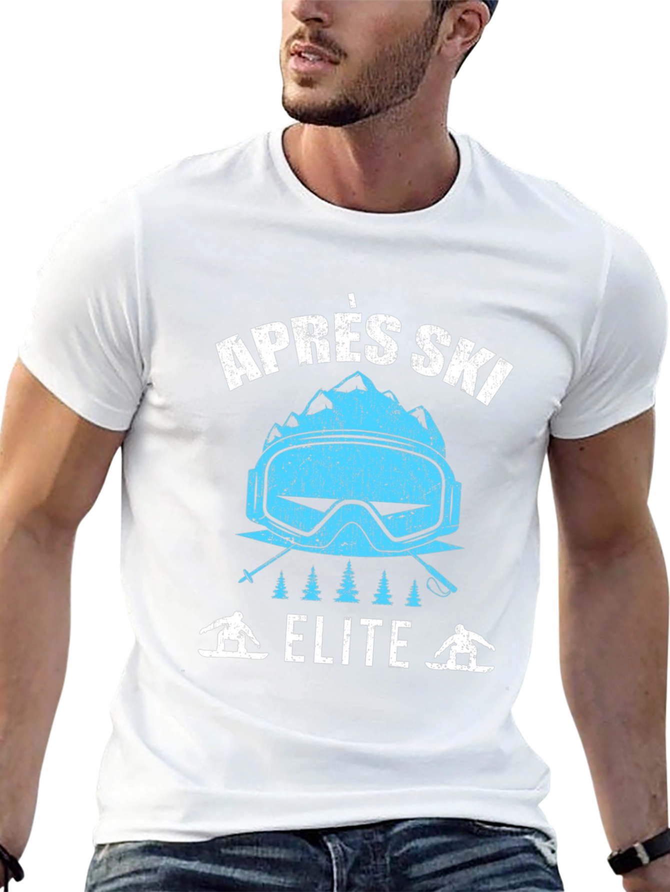 Après Ski Elite Graphic Tee - Black Cotton T-Shirt