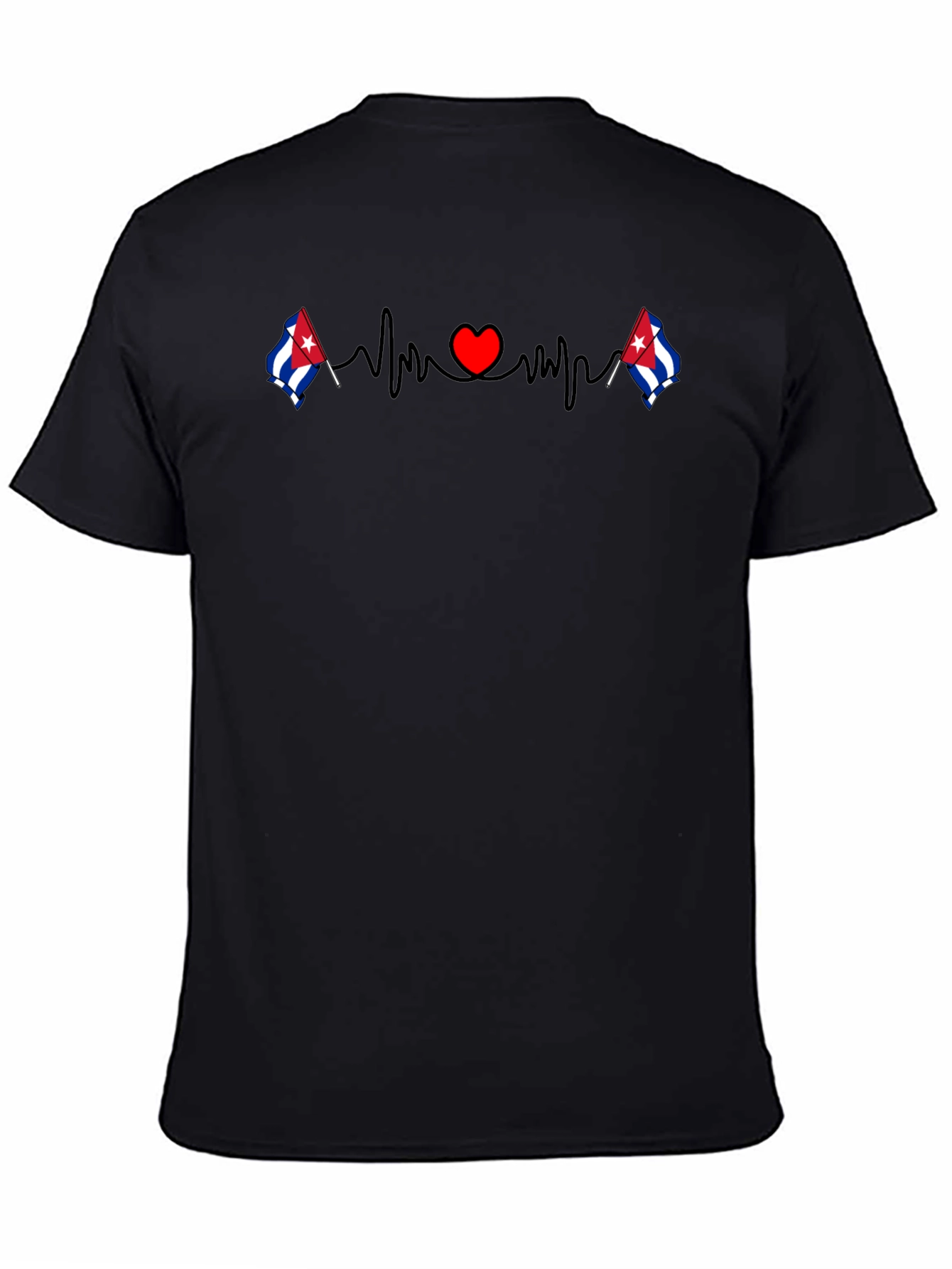 Cuban Heartbeat T-Shirt Cuba Flag Tee