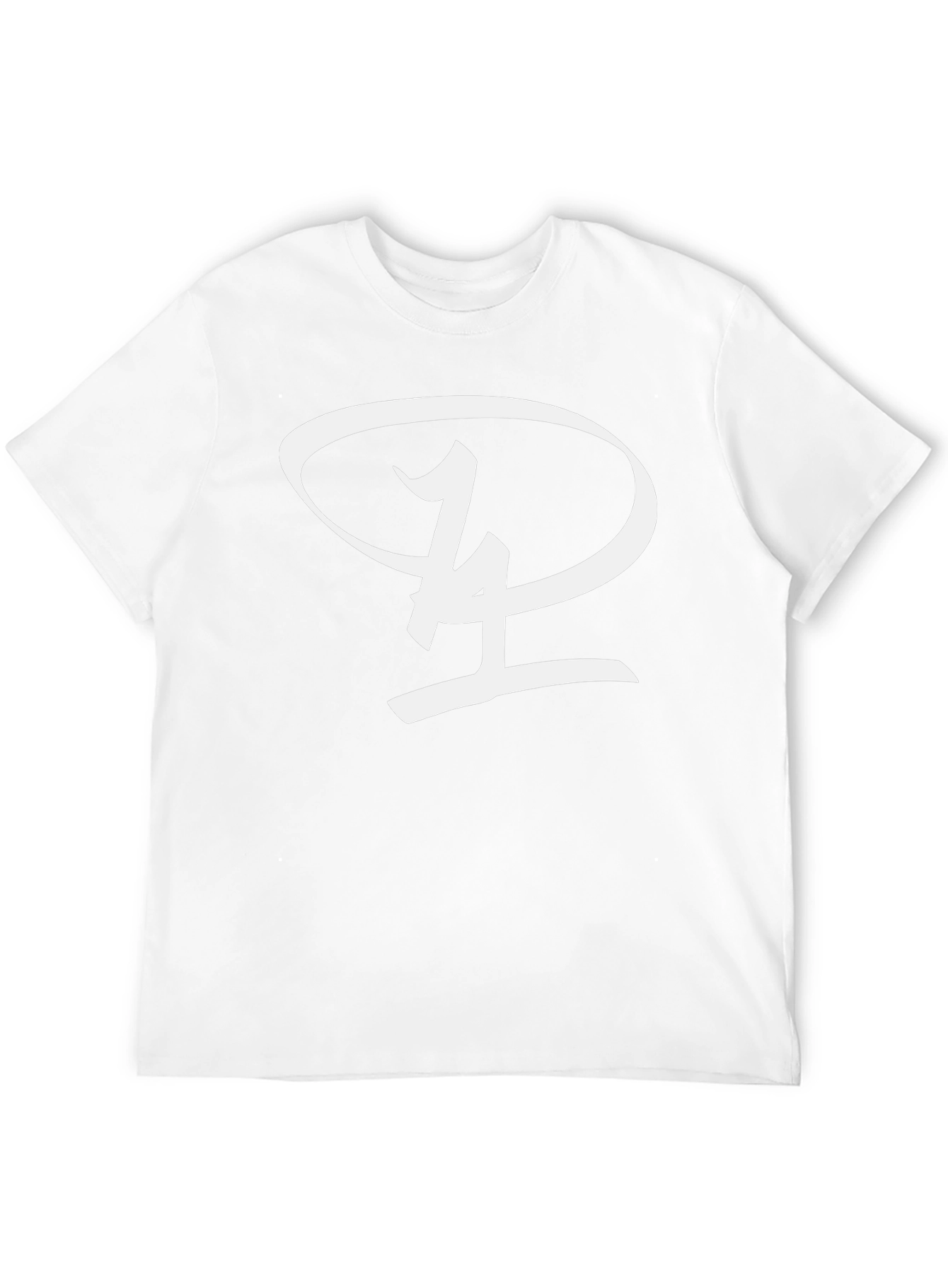 Black T-Shirt with Unique Oval Logo