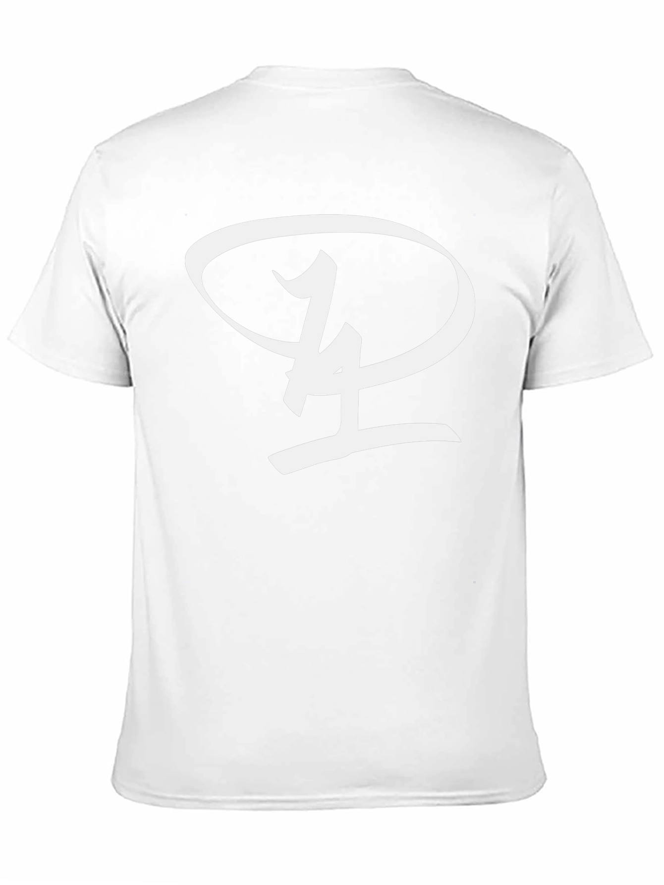 Black T-Shirt with Unique Oval Logo