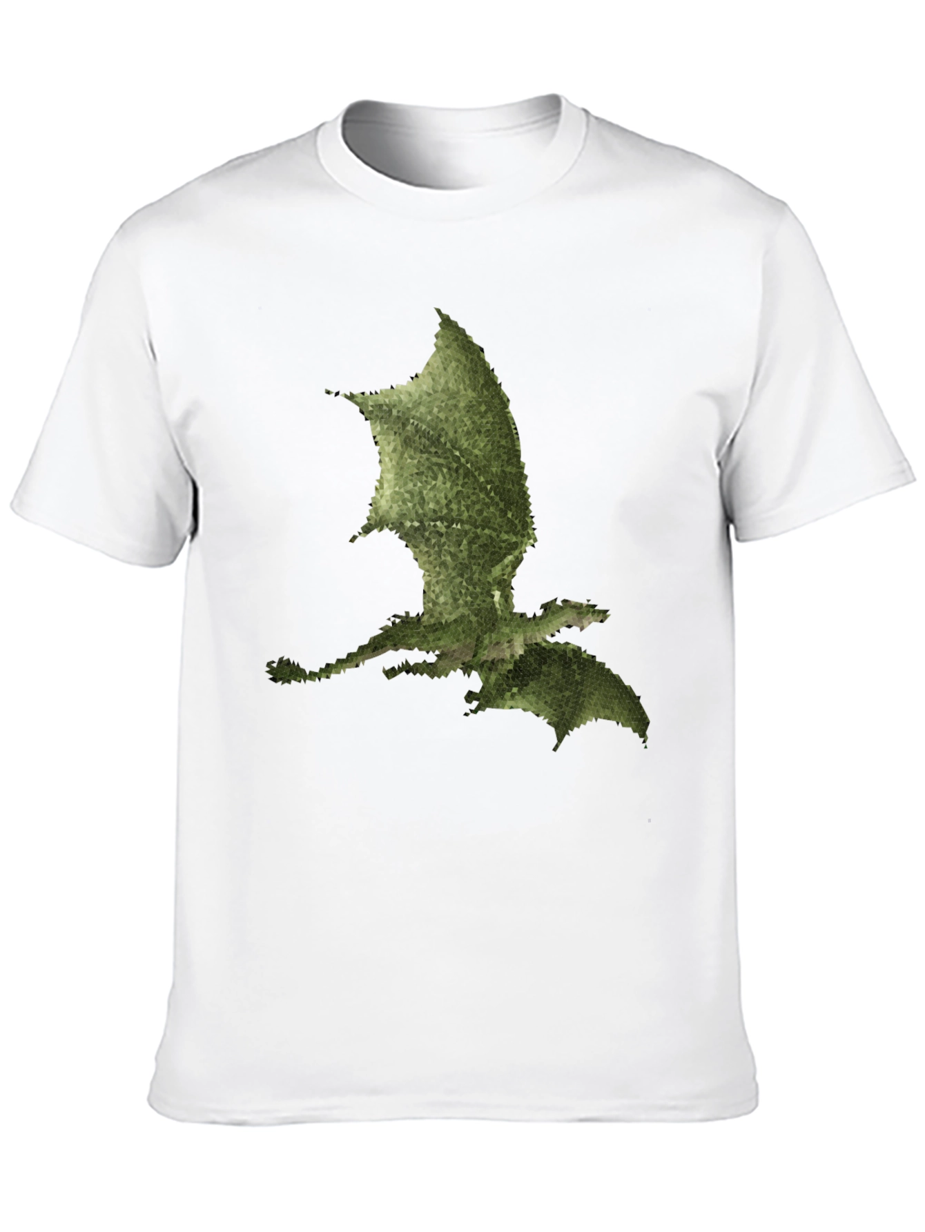 Mens Black Dragon Print Tee