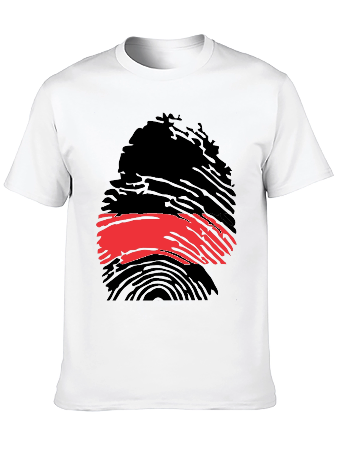 Fingerprint Flag Graphic Tee - Soft Cotton Blend