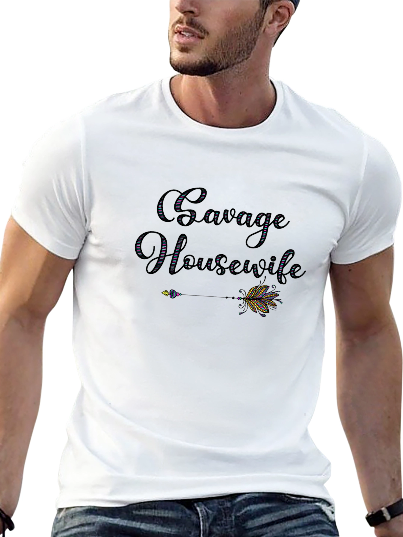 Savage Housewife Graphic T-Shirt - Stylish and Fun