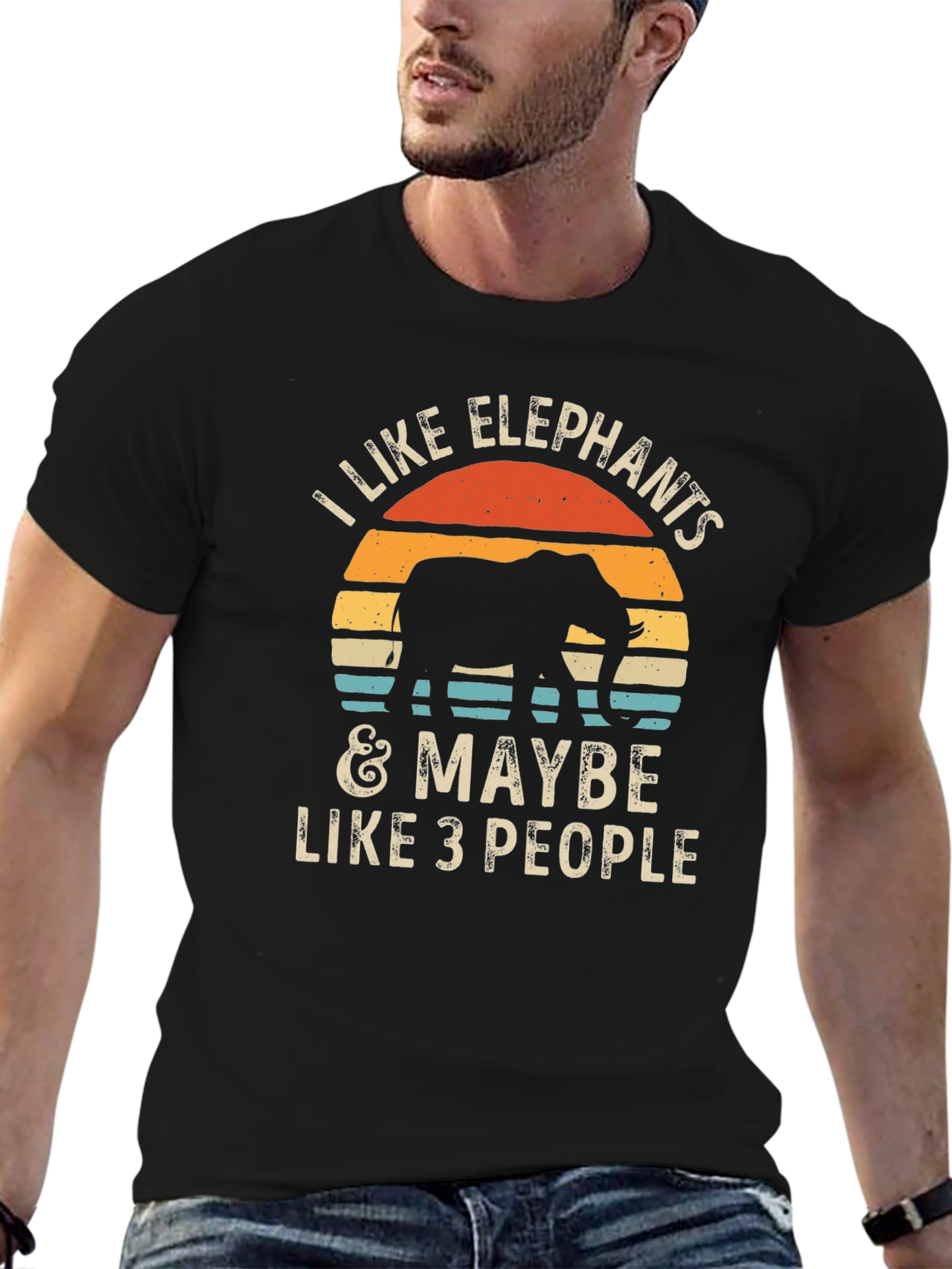 Elephant Lover Graphic Tee - I Like Elephants T-Shirt