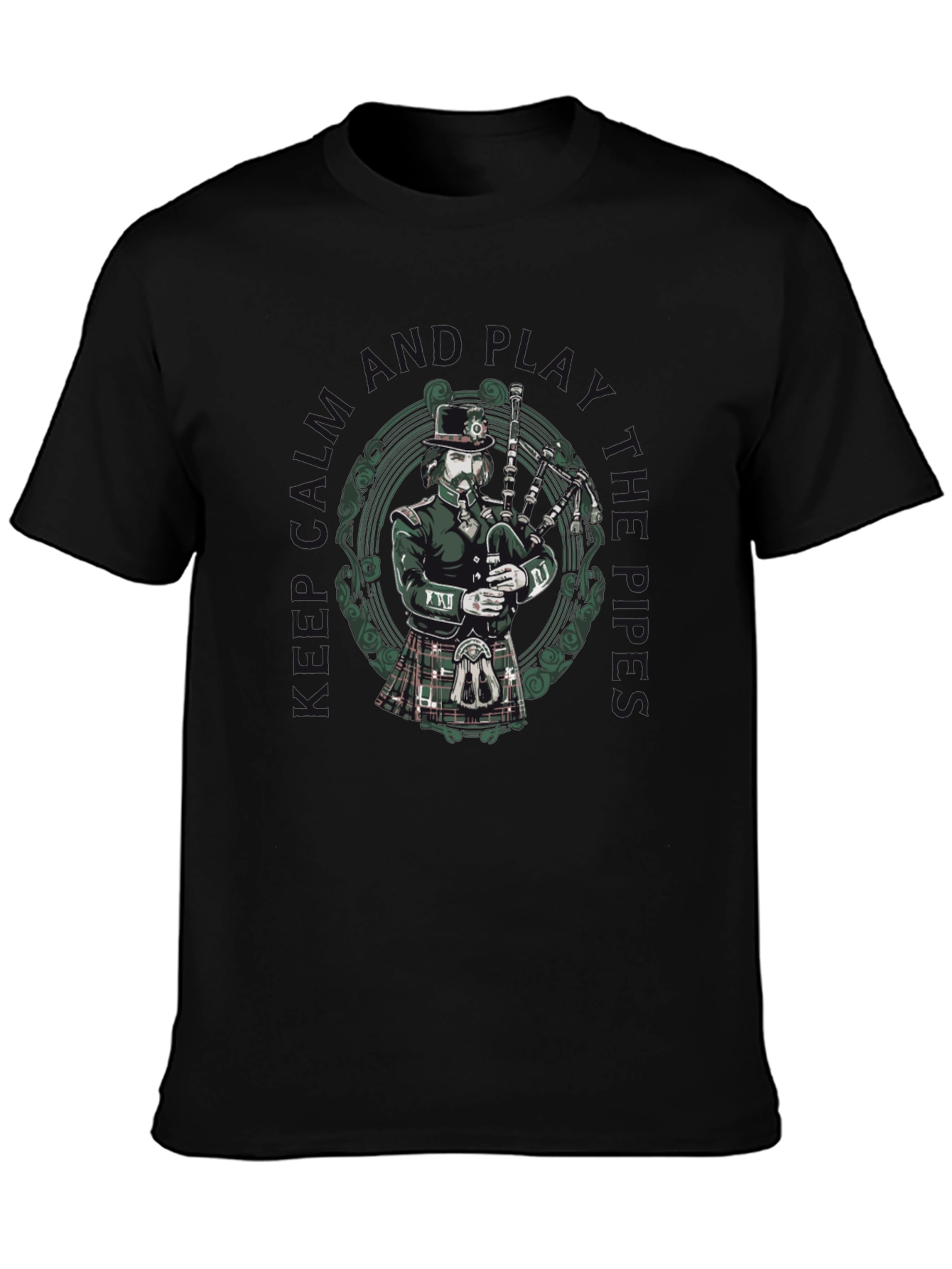 Bagpiper T-Shirt: Keep Calm & Play the Pipes!