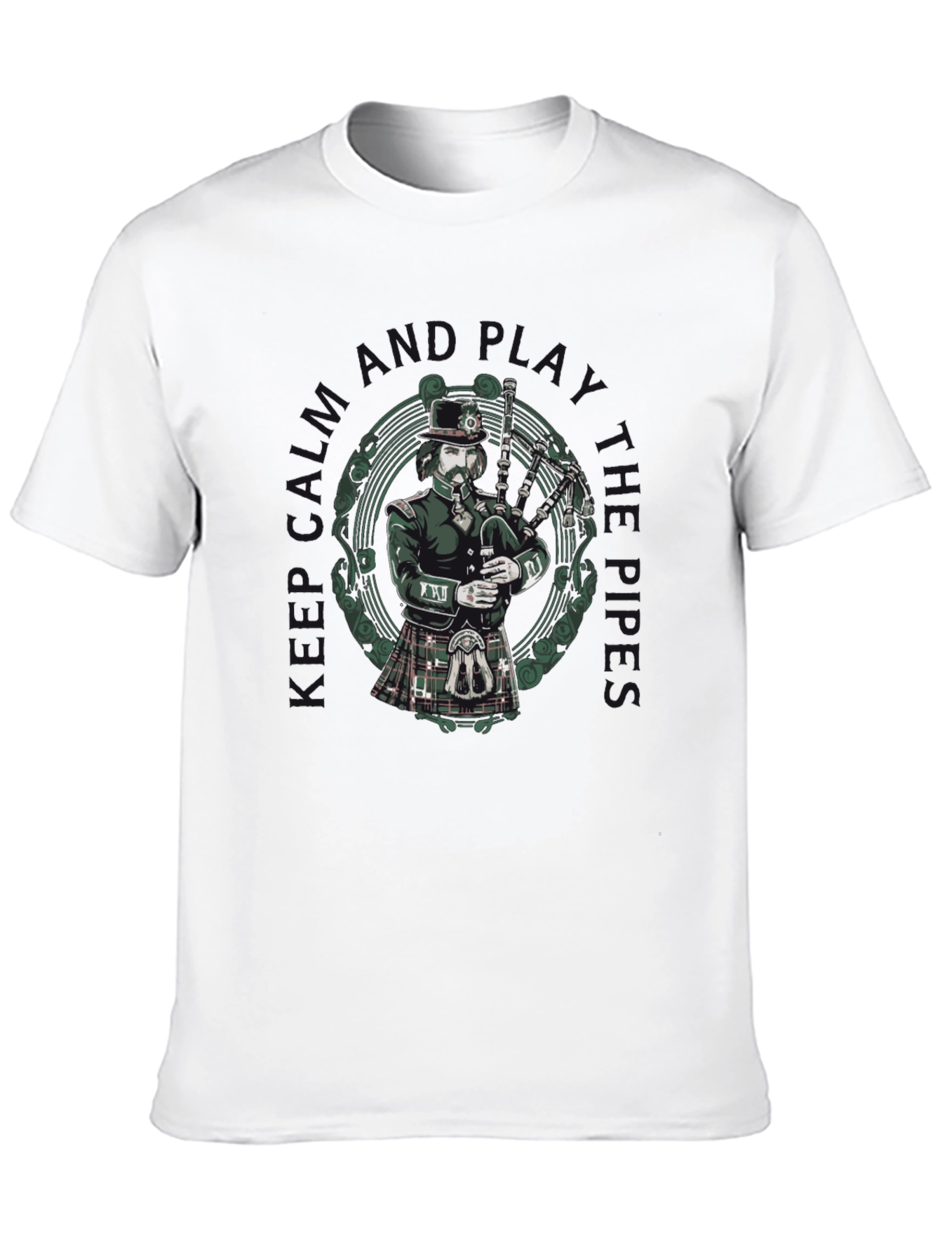 Bagpiper T-Shirt: Keep Calm & Play the Pipes!