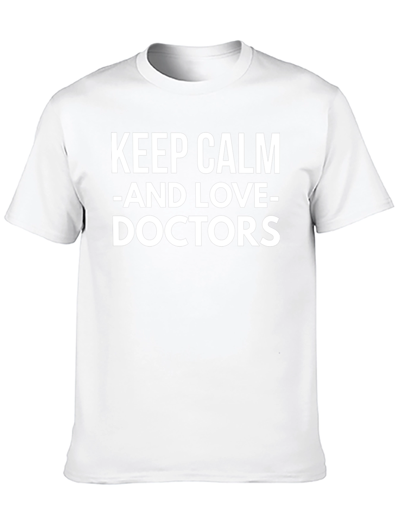 Keep Calm and Love Doctors Black T-Shirt