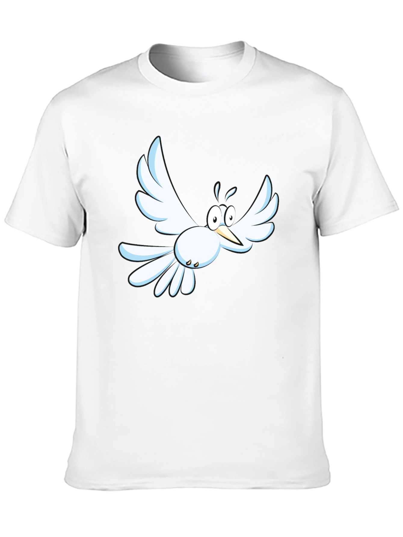Cartoon Bird Graphic Tee - Mens Black T-Shirt