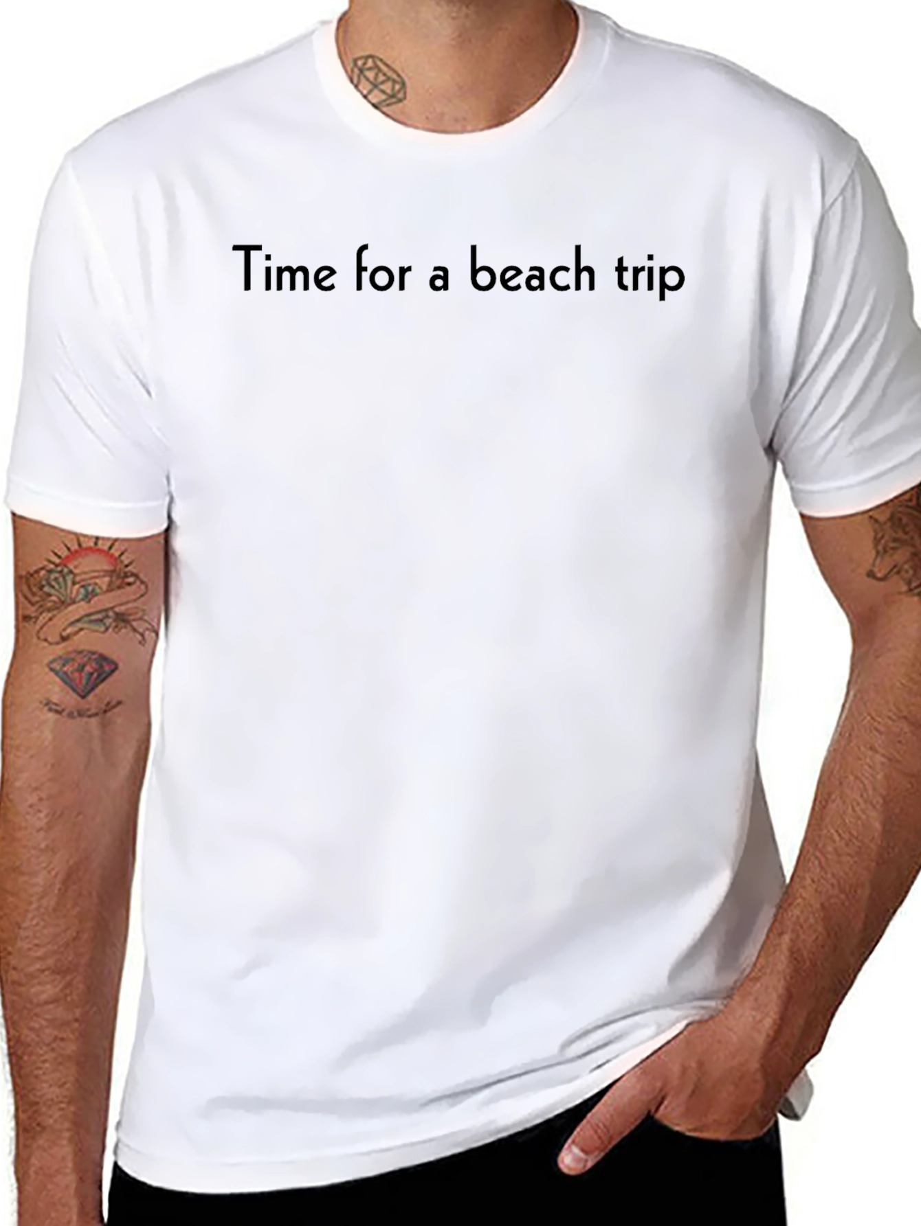 Time For A Beach Trip Black T-Shirt