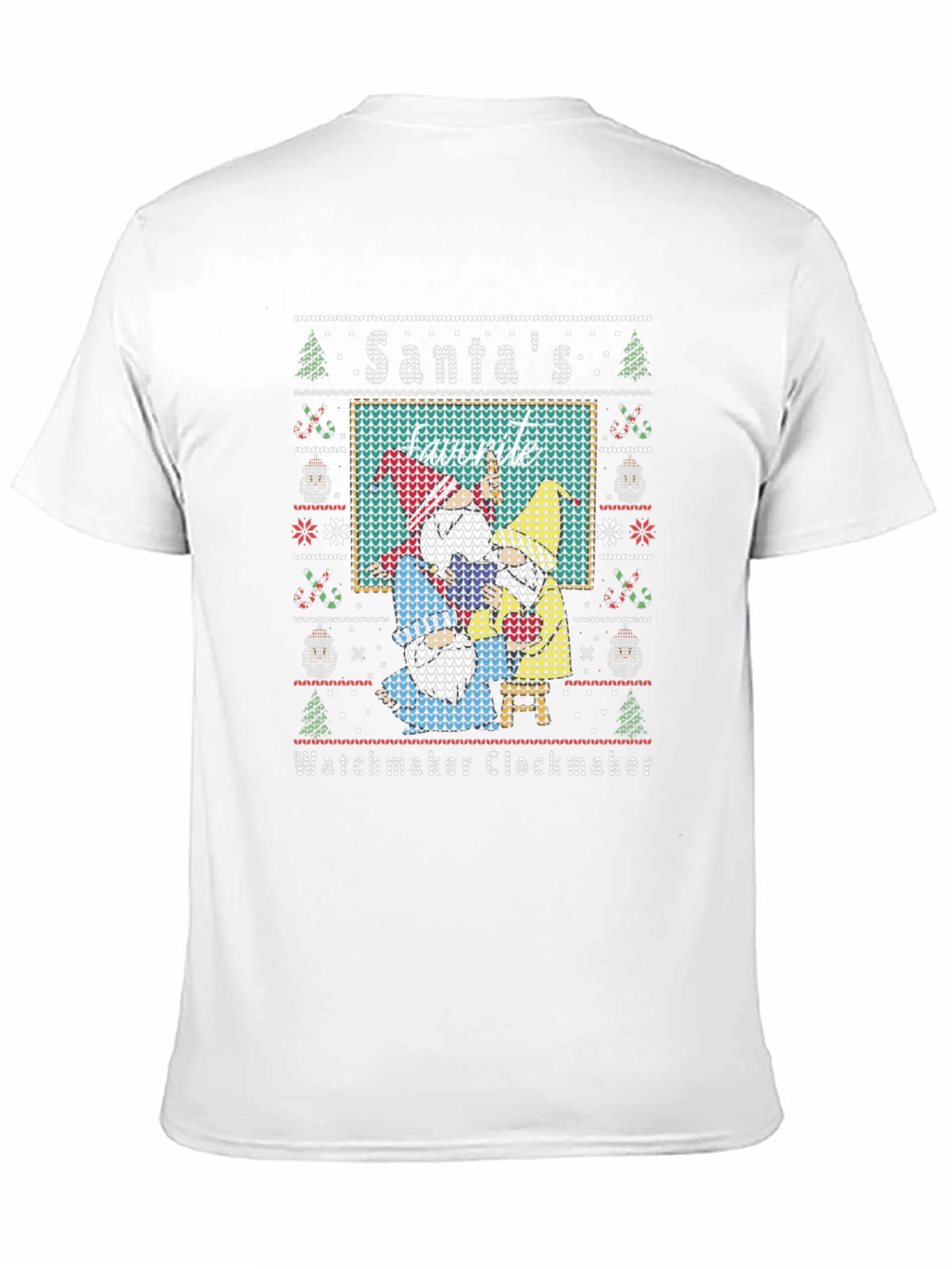 Santas Favorite Watchmaker Clockmaker Ugly Christmas Sweater T-Shirt