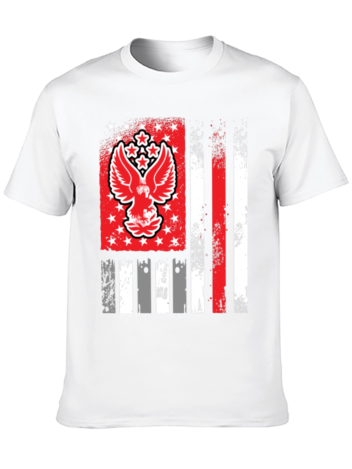 Patriotic Eagle Flag Graphic T-Shirt