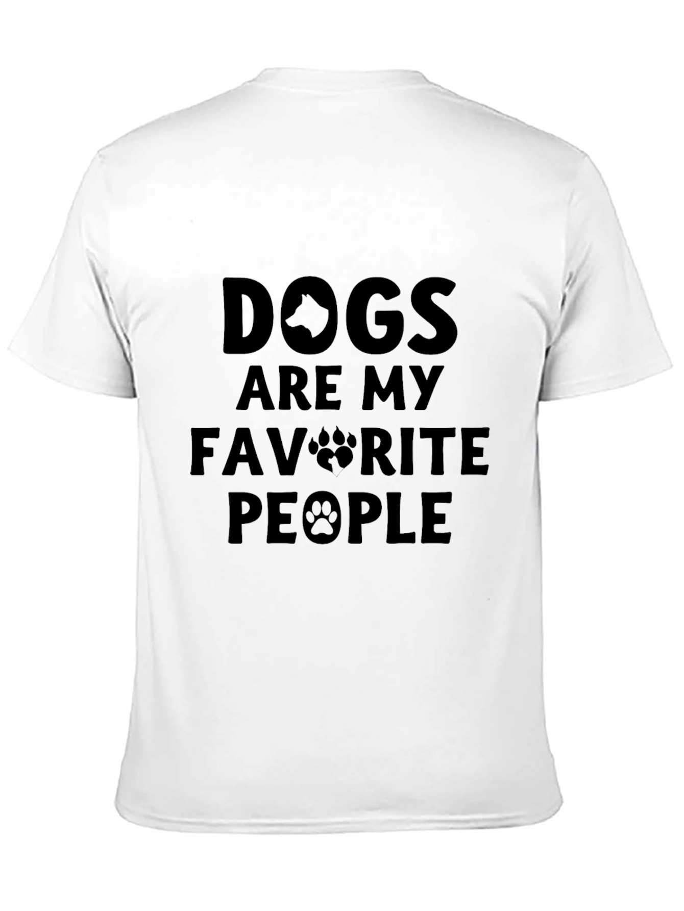 Dogs Are My Favorite People Black T-Shirt