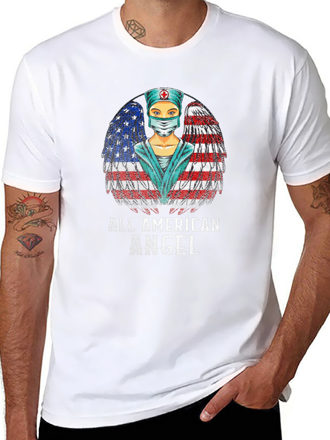 All American Angel Nurse T-Shirt