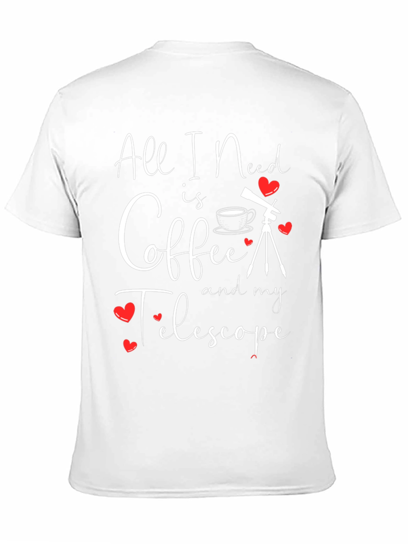 Coffee and Telescope Graphic T-Shirt