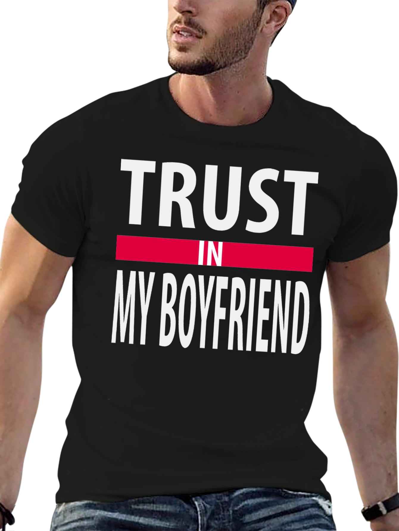 Trust In My Boyfriend Tee - Black