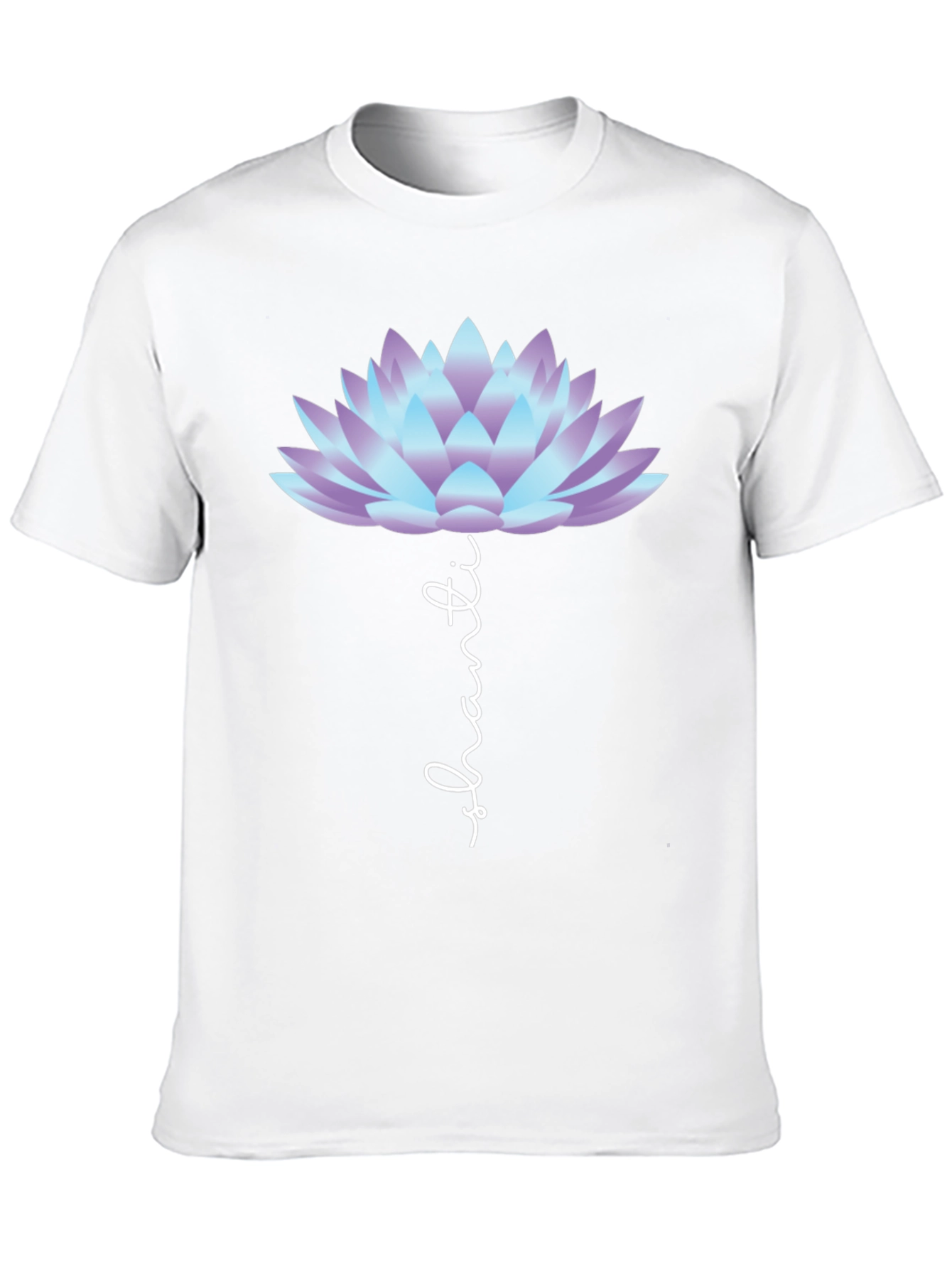 Shanti Lotus Flower Graphic Tee - Black Casual T-Shirt