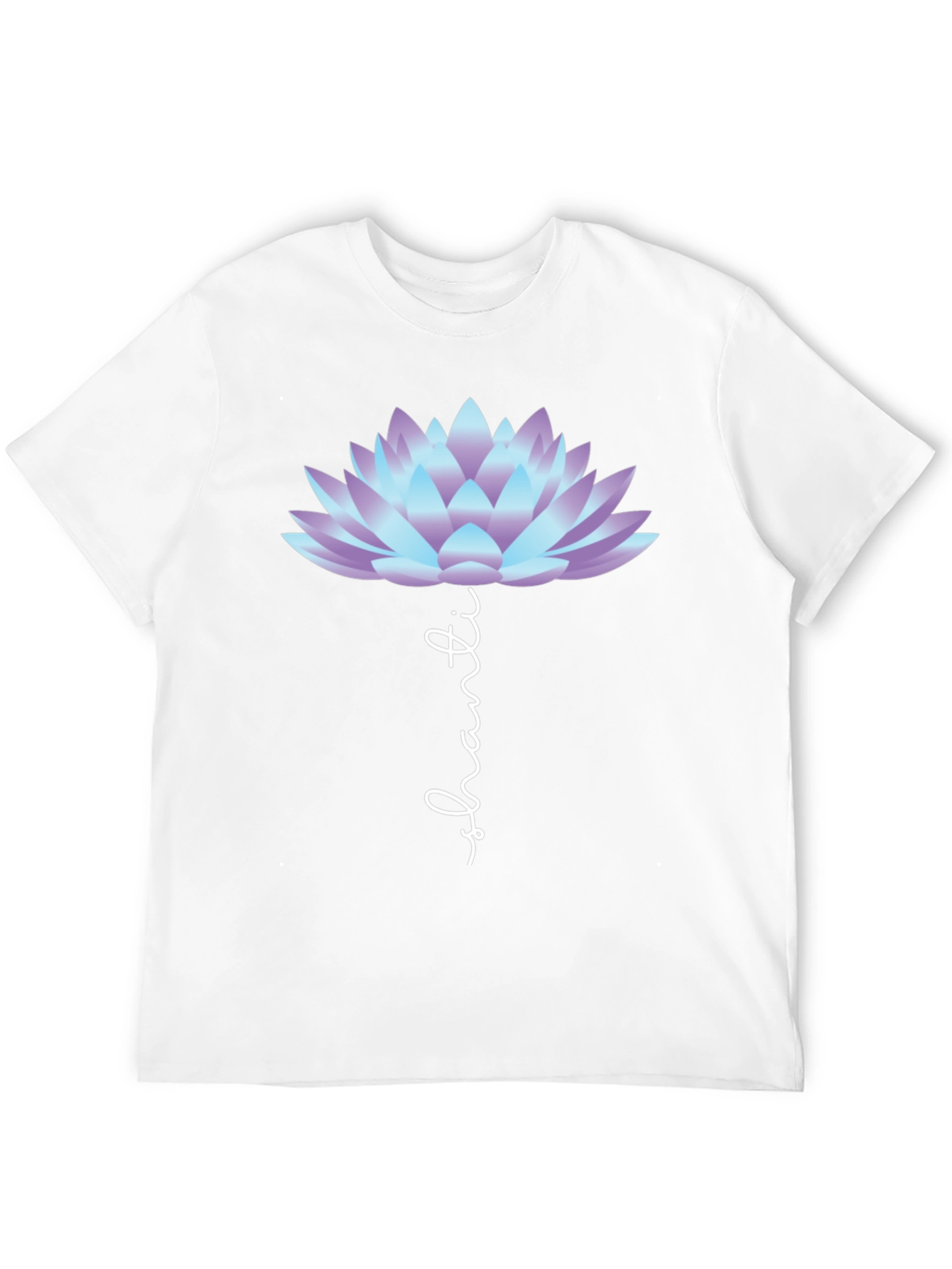 Shanti Lotus Flower Graphic Tee - Black Casual T-Shirt