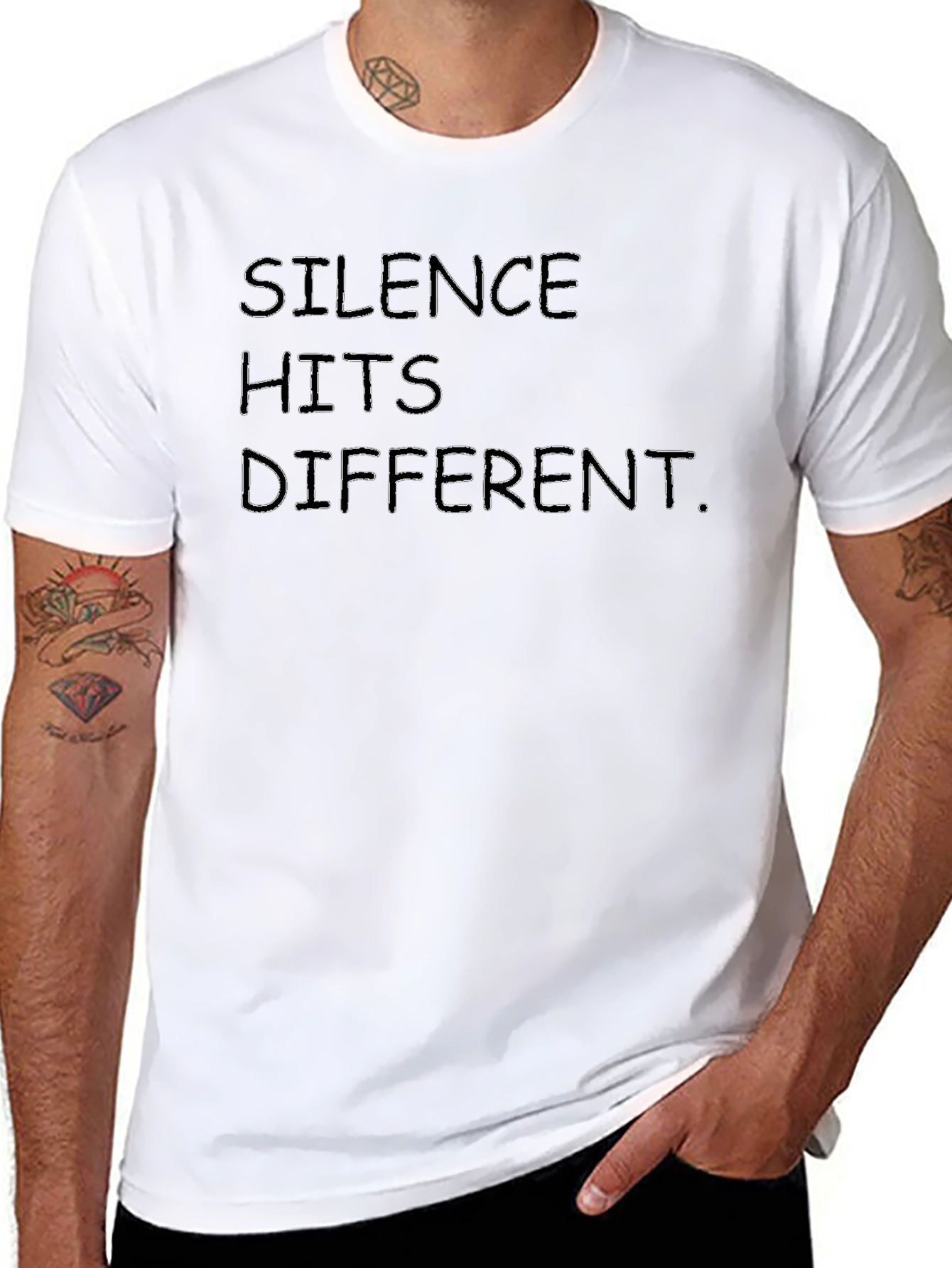 Silence Hits Different T-Shirt - Trendy Statement Tee