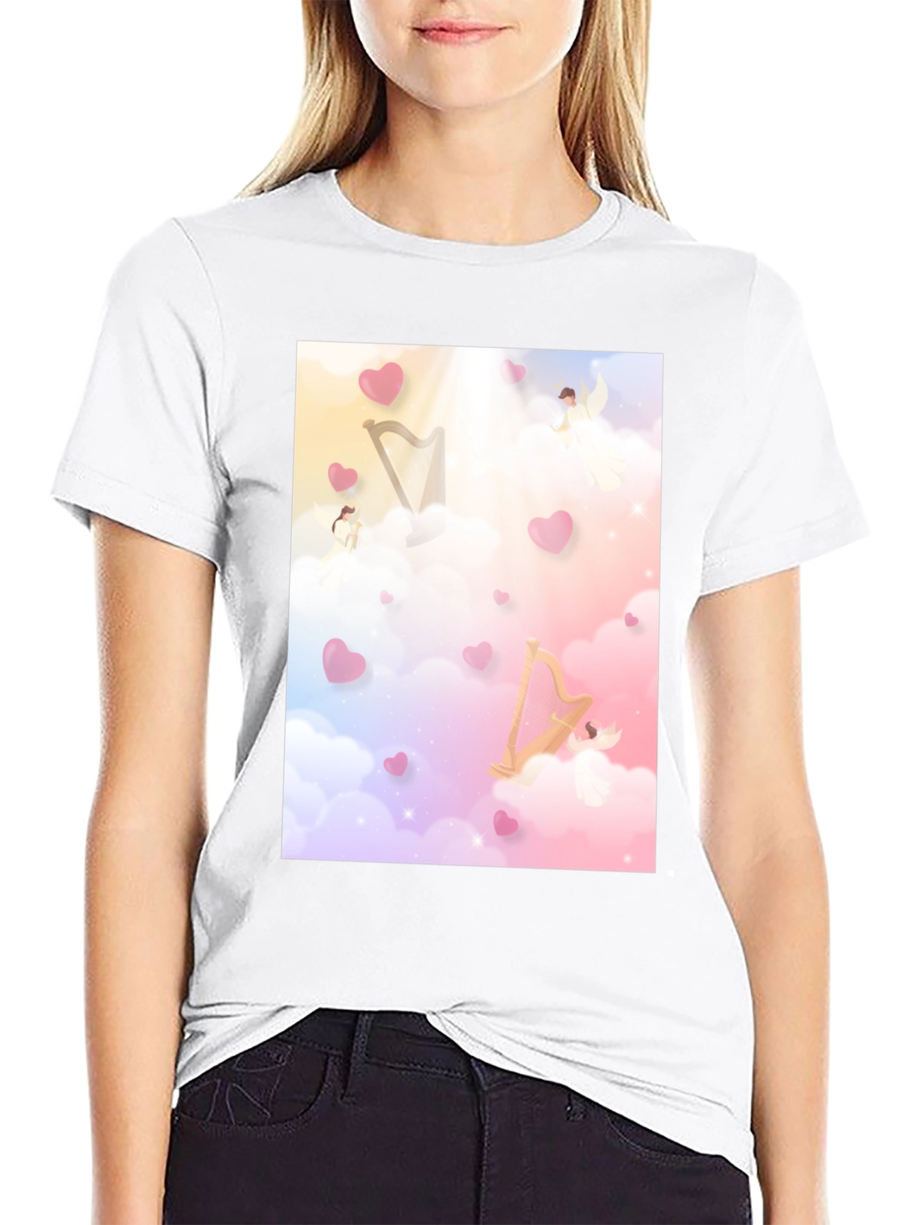 Angelic Dreamscape Tee - Cloud Harp Design